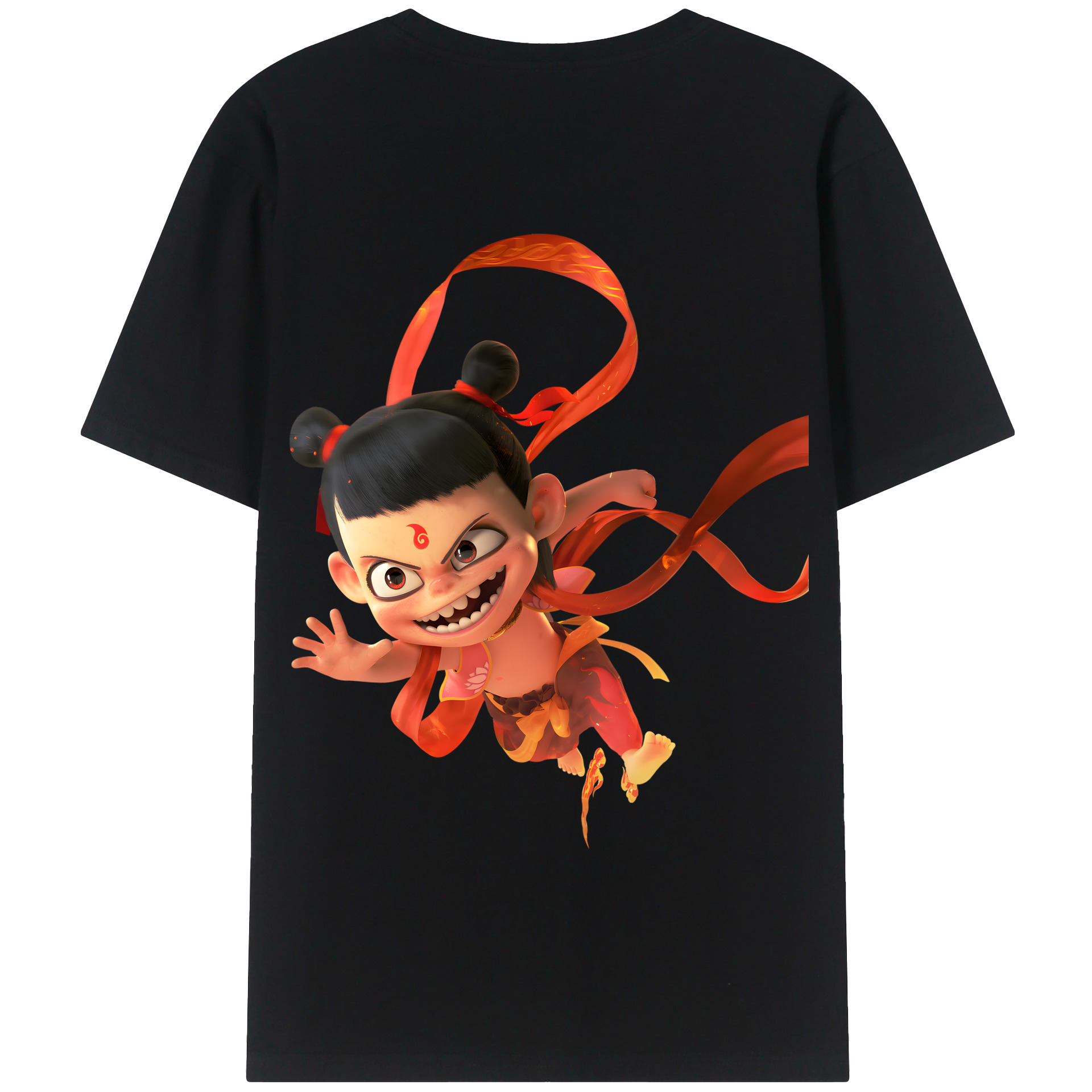 Ne Zha 2 ナタ 魔童の大暴れ 綿100％半袖Tシャツ（背面プリント）