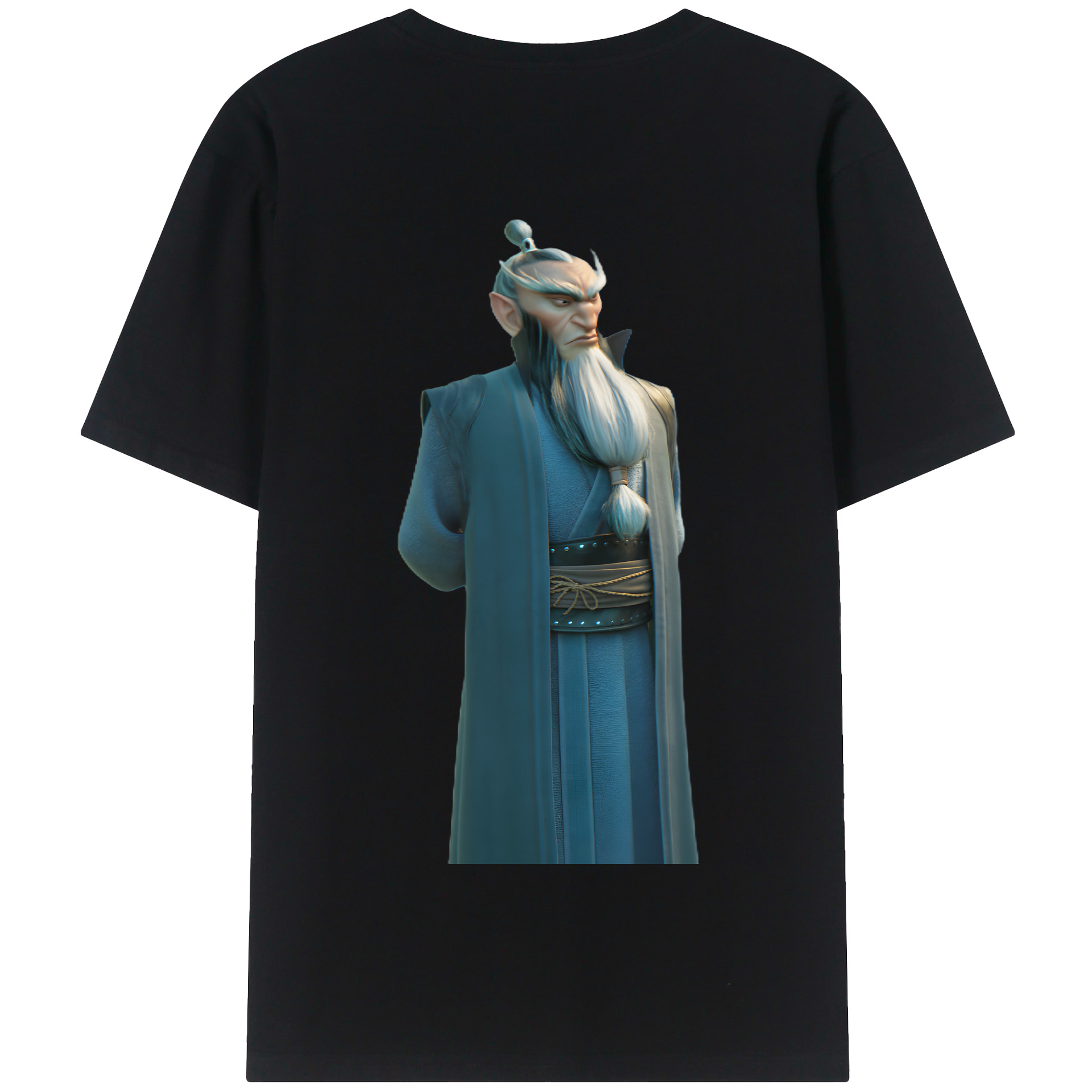 （画像用） Ne Zha 2 ナタ 魔童の大暴れ 綿100％半袖Tシャツ（背面プリント）
