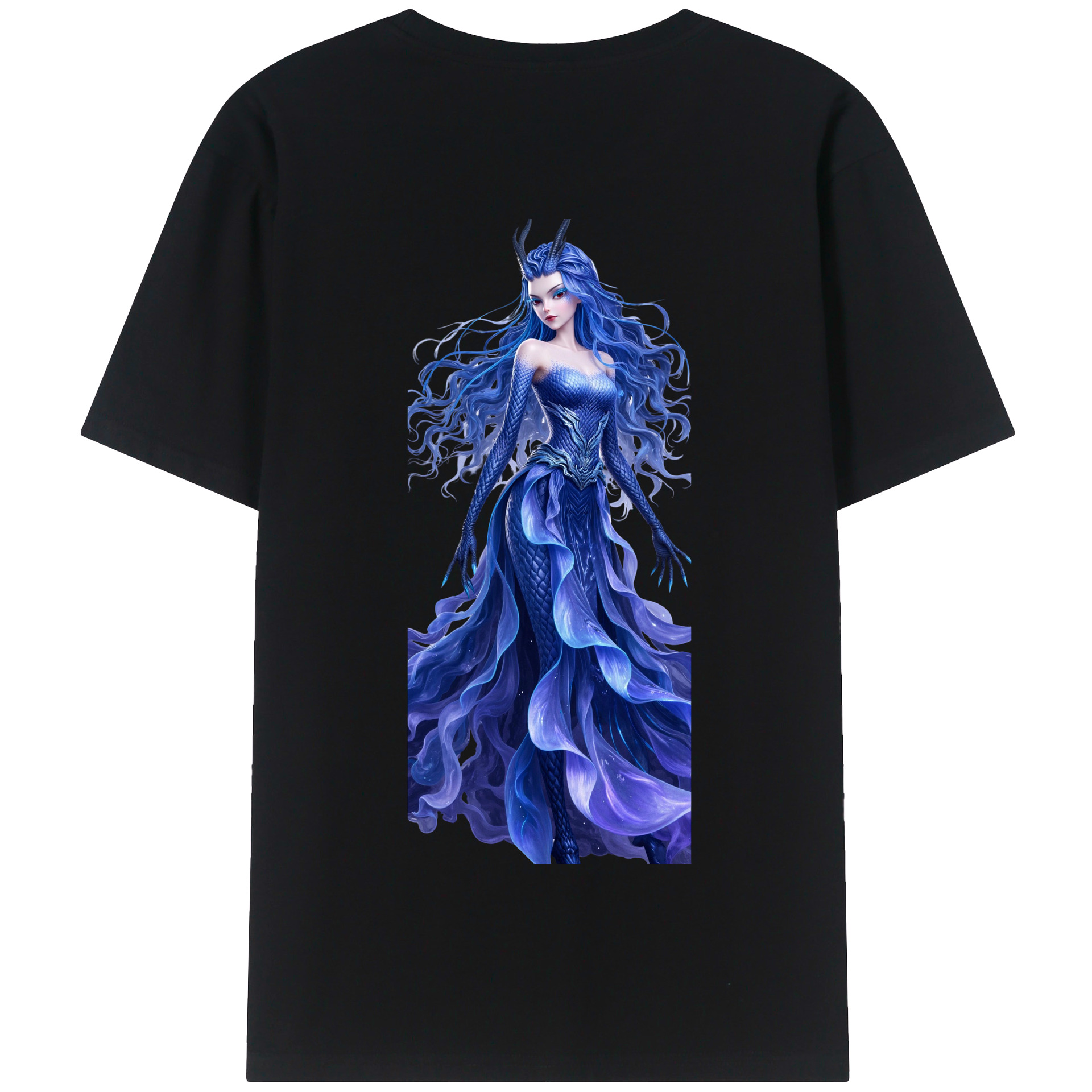 （画像用） Ne Zha 2 ナタ 魔童の大暴れ 綿100％半袖Tシャツ（背面プリント）