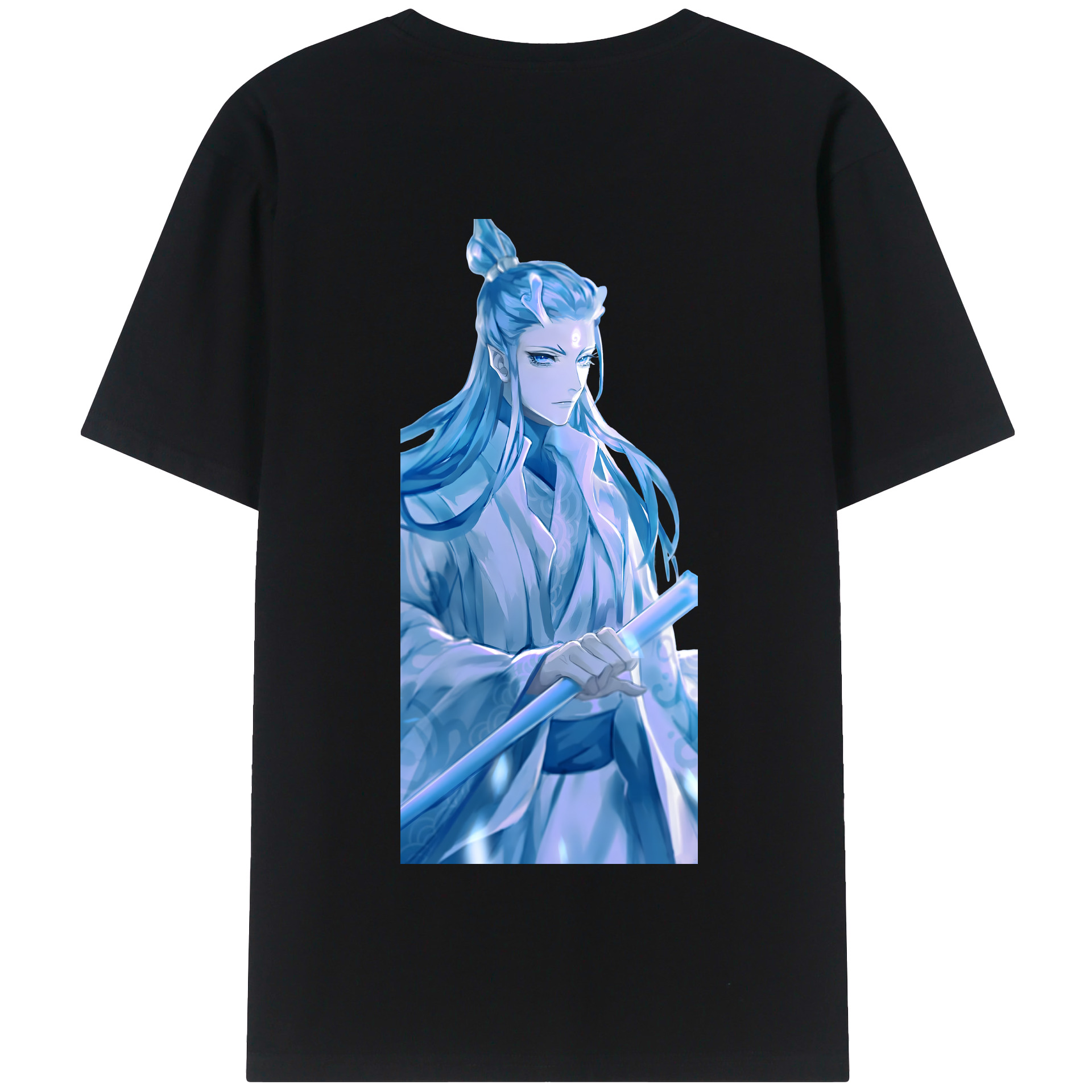 （画像用） Ne Zha 2 ナタ 魔童の大暴れ 綿100％半袖Tシャツ（背面プリント）