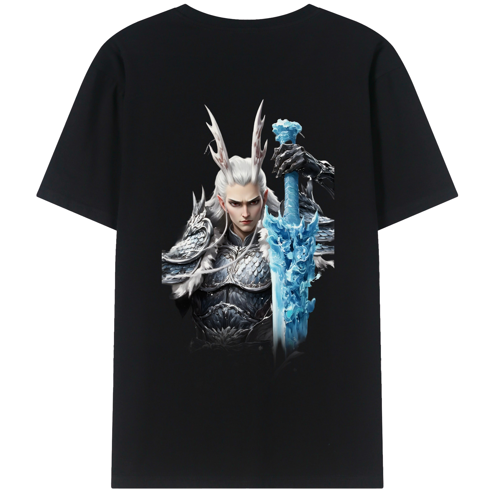 （画像用） Ne Zha 2 ナタ 魔童の大暴れ 綿100％半袖Tシャツ（背面プリント）