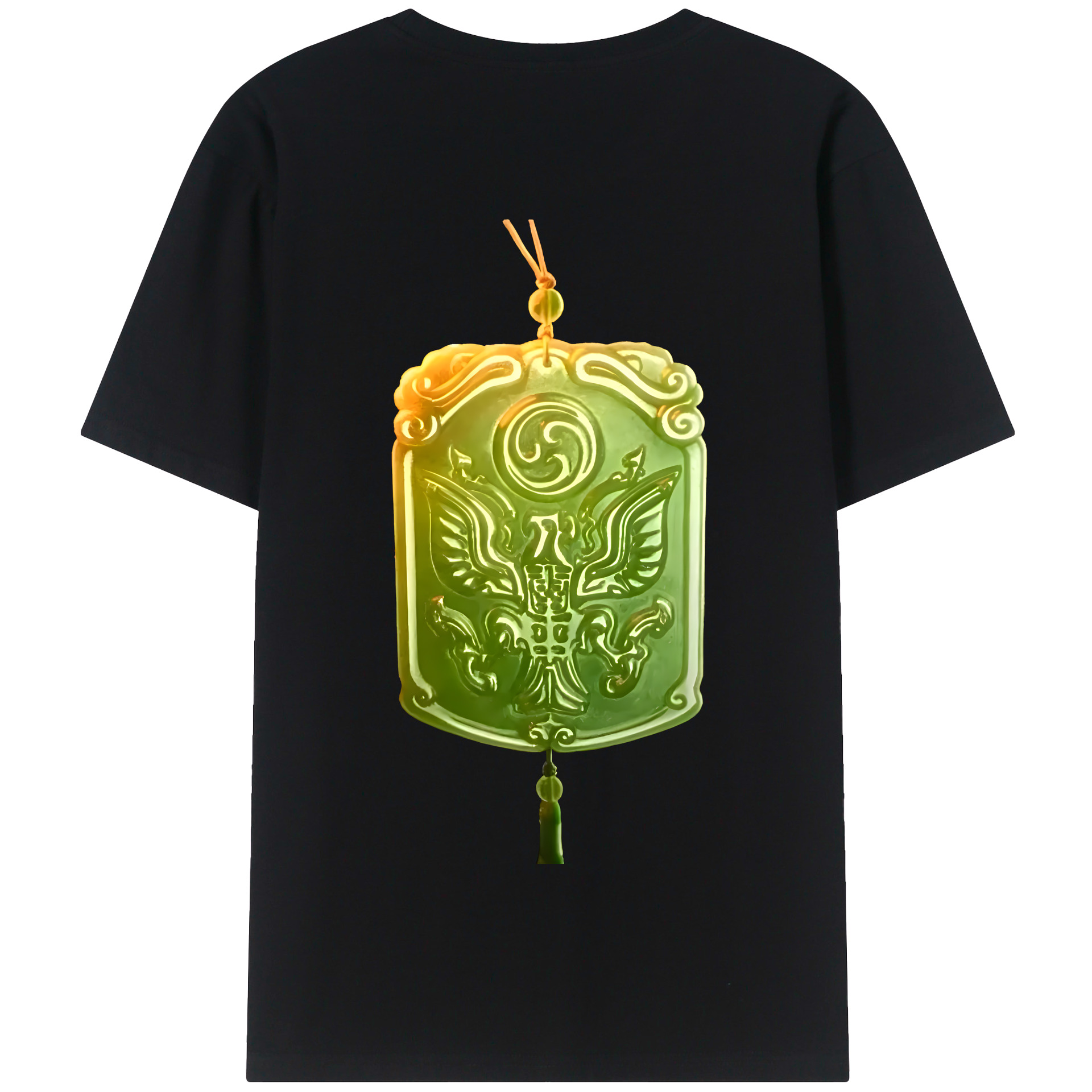 （画像用） Ne Zha 2 ナタ 魔童の大暴れ 綿100％半袖Tシャツ（背面プリント）