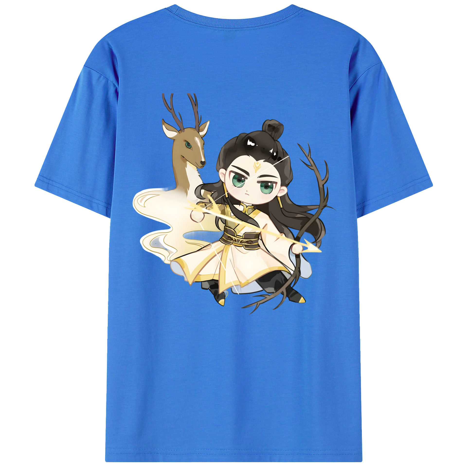 （画像用） Ne Zha 2 ナタ 魔童の大暴れ 綿100％半袖Tシャツ（背面プリント）