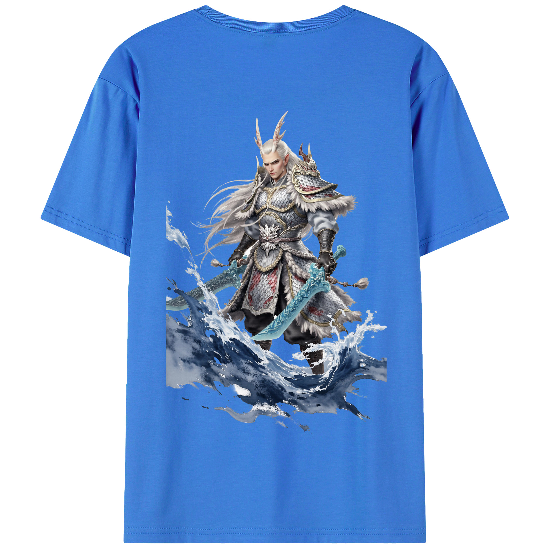 （画像用） Ne Zha 2 ナタ 魔童の大暴れ 綿100％半袖Tシャツ（背面プリント）