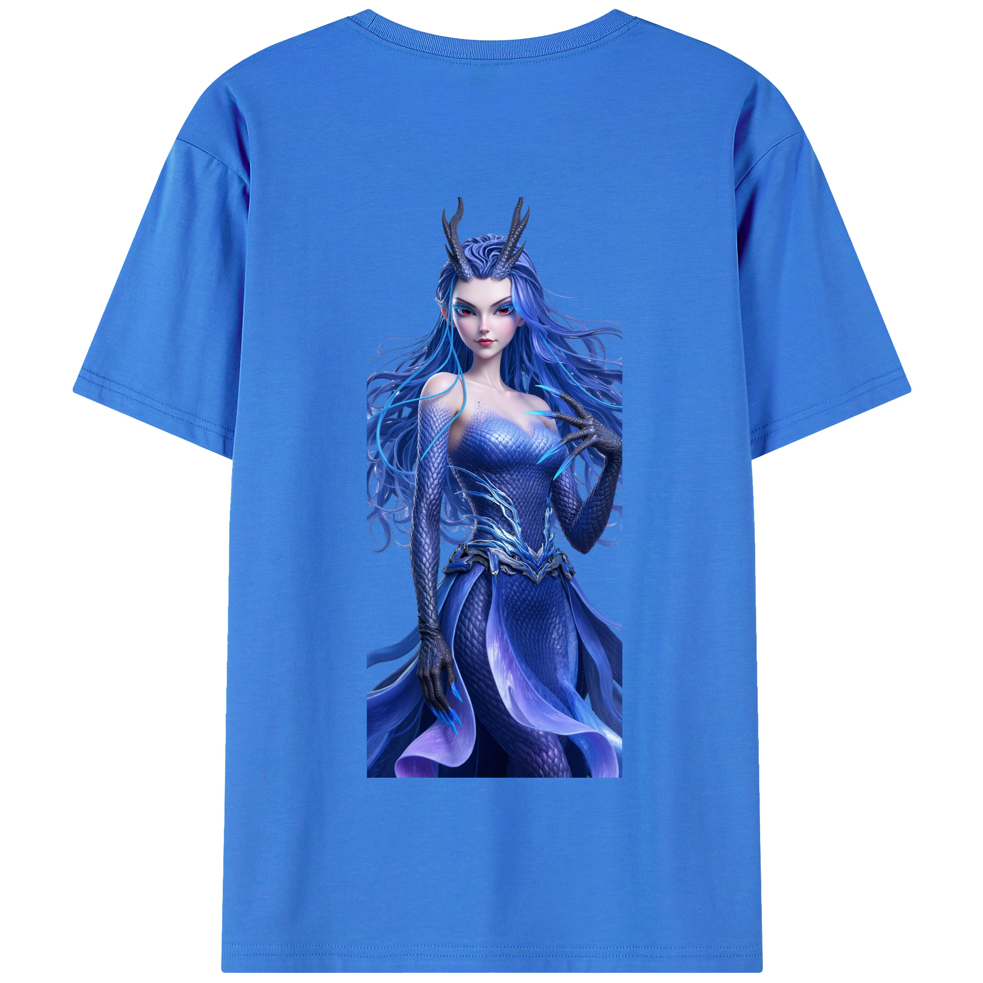 （画像用） Ne Zha 2 ナタ 魔童の大暴れ 綿100％半袖Tシャツ（背面プリント）