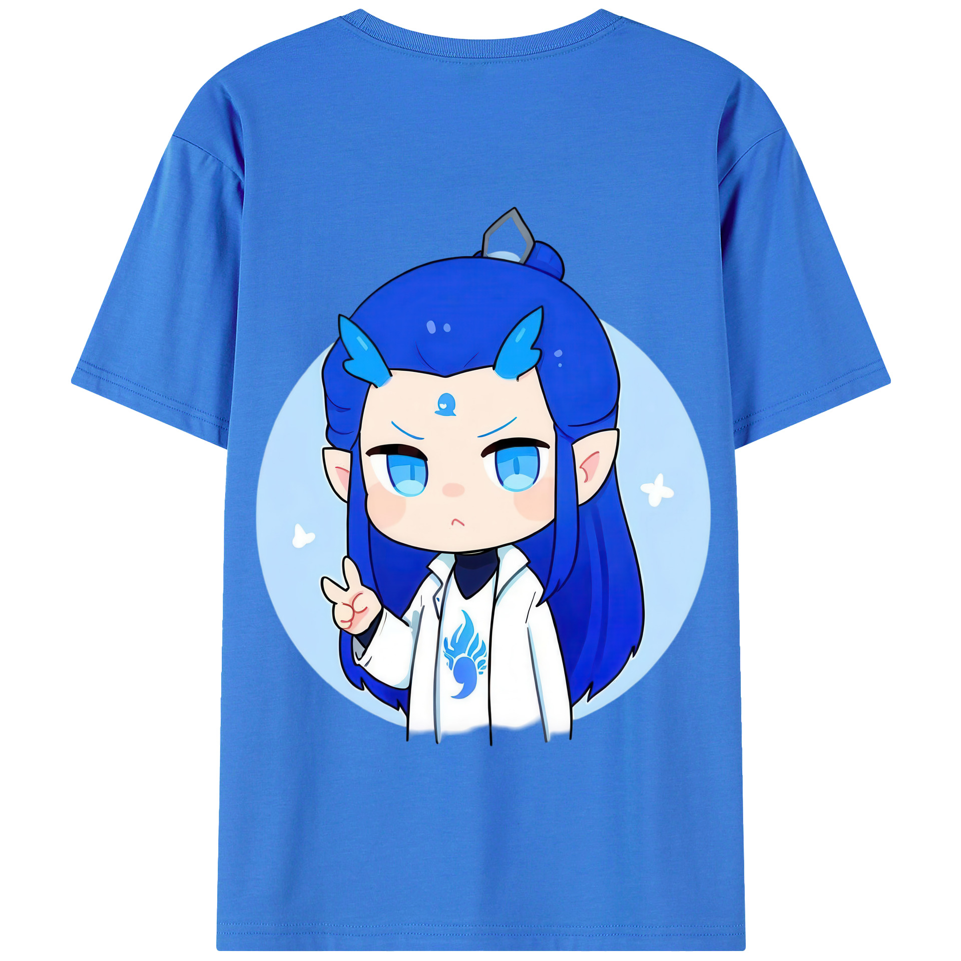 （画像用） Ne Zha 2 ナタ 魔童の大暴れ 綿100％半袖Tシャツ（背面プリント）