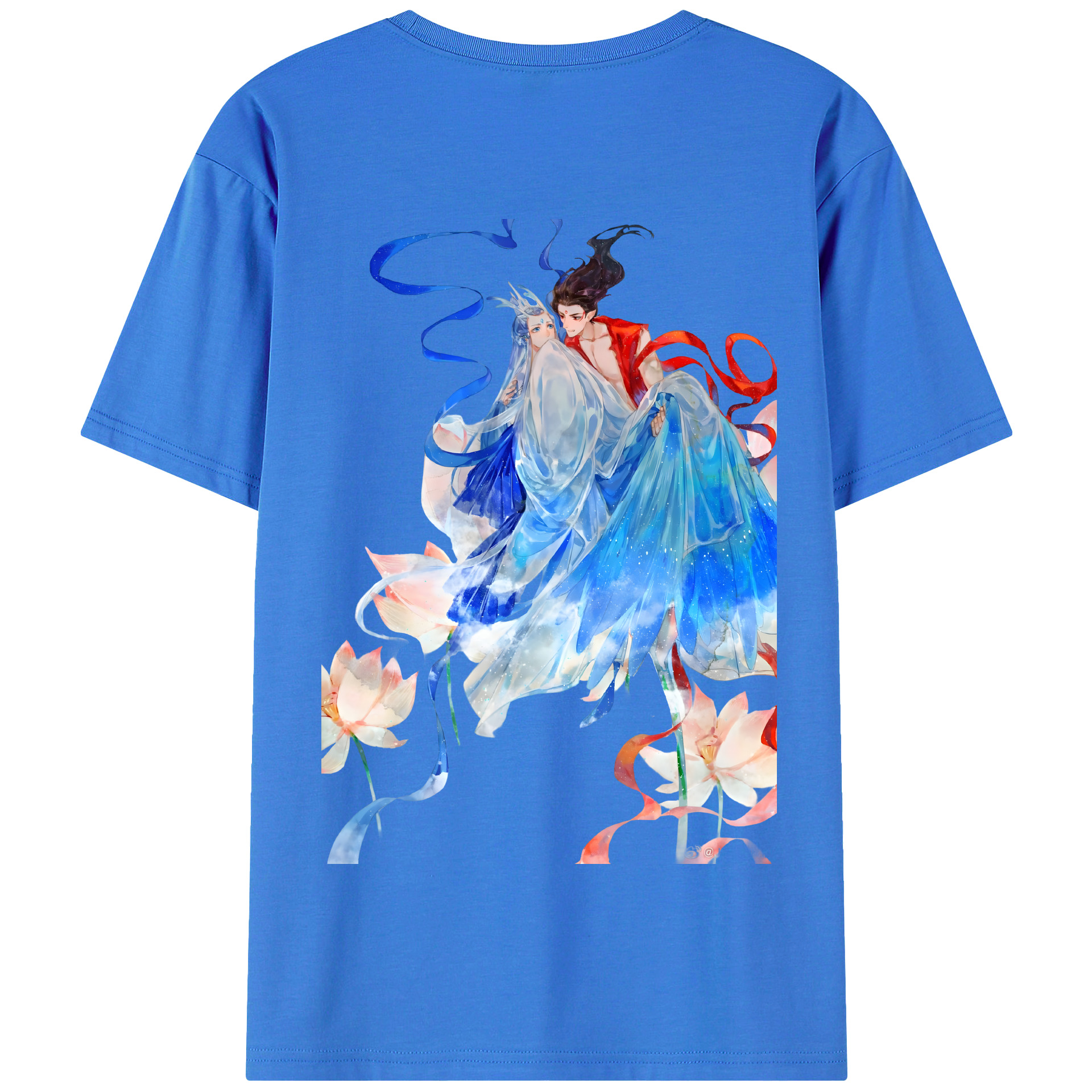 （画像用） Ne Zha 2 ナタ 魔童の大暴れ 綿100％半袖Tシャツ（背面プリント）