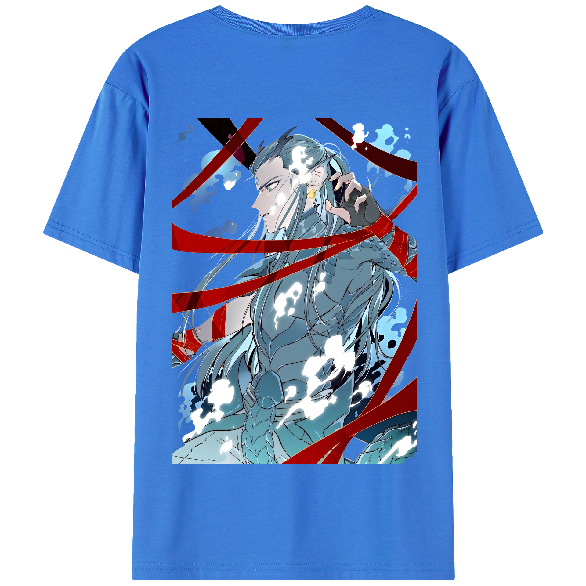 （画像用） Ne Zha 2 ナタ 魔童の大暴れ 綿100％半袖Tシャツ（背面プリント）