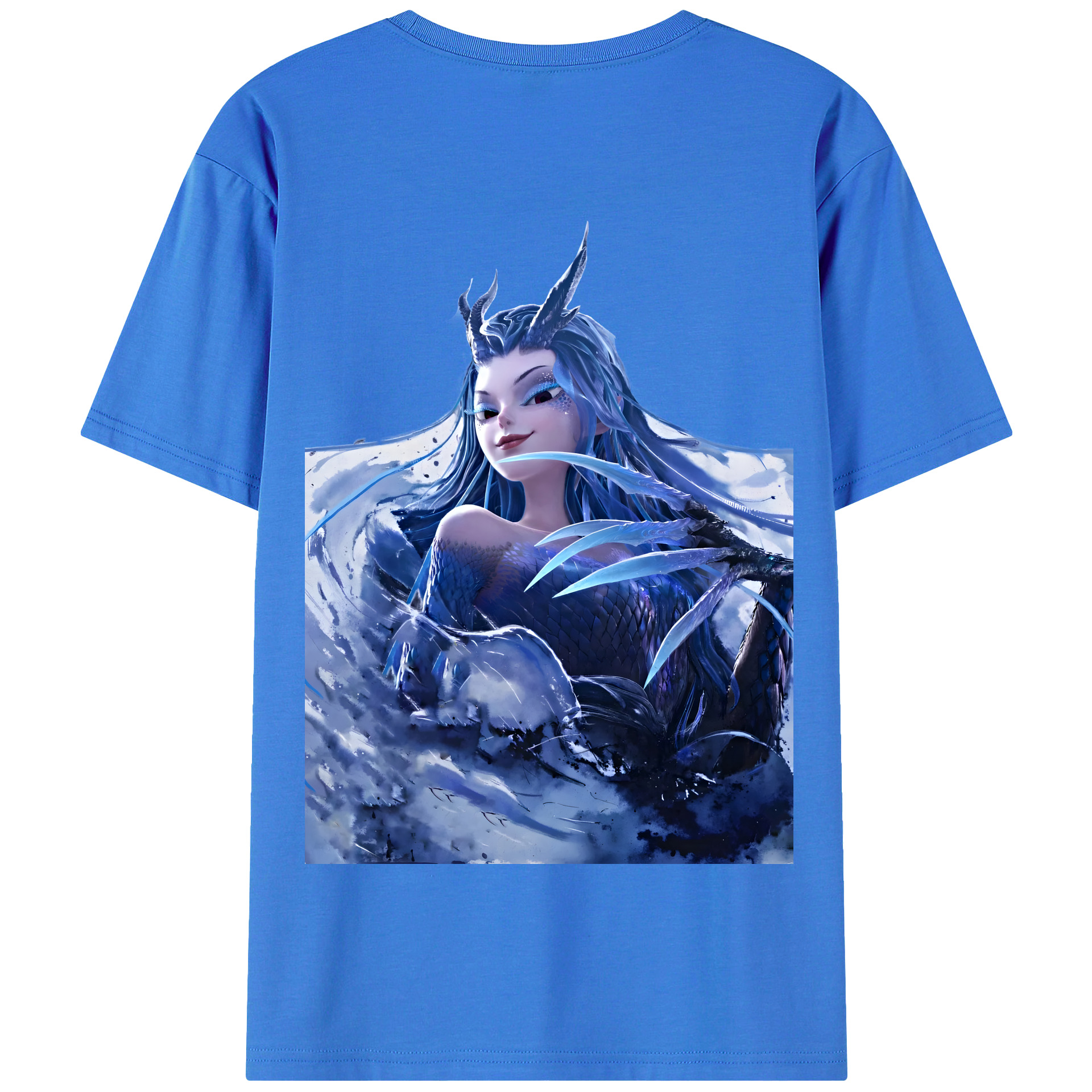 （画像用） Ne Zha 2 ナタ 魔童の大暴れ 綿100％半袖Tシャツ（背面プリント）