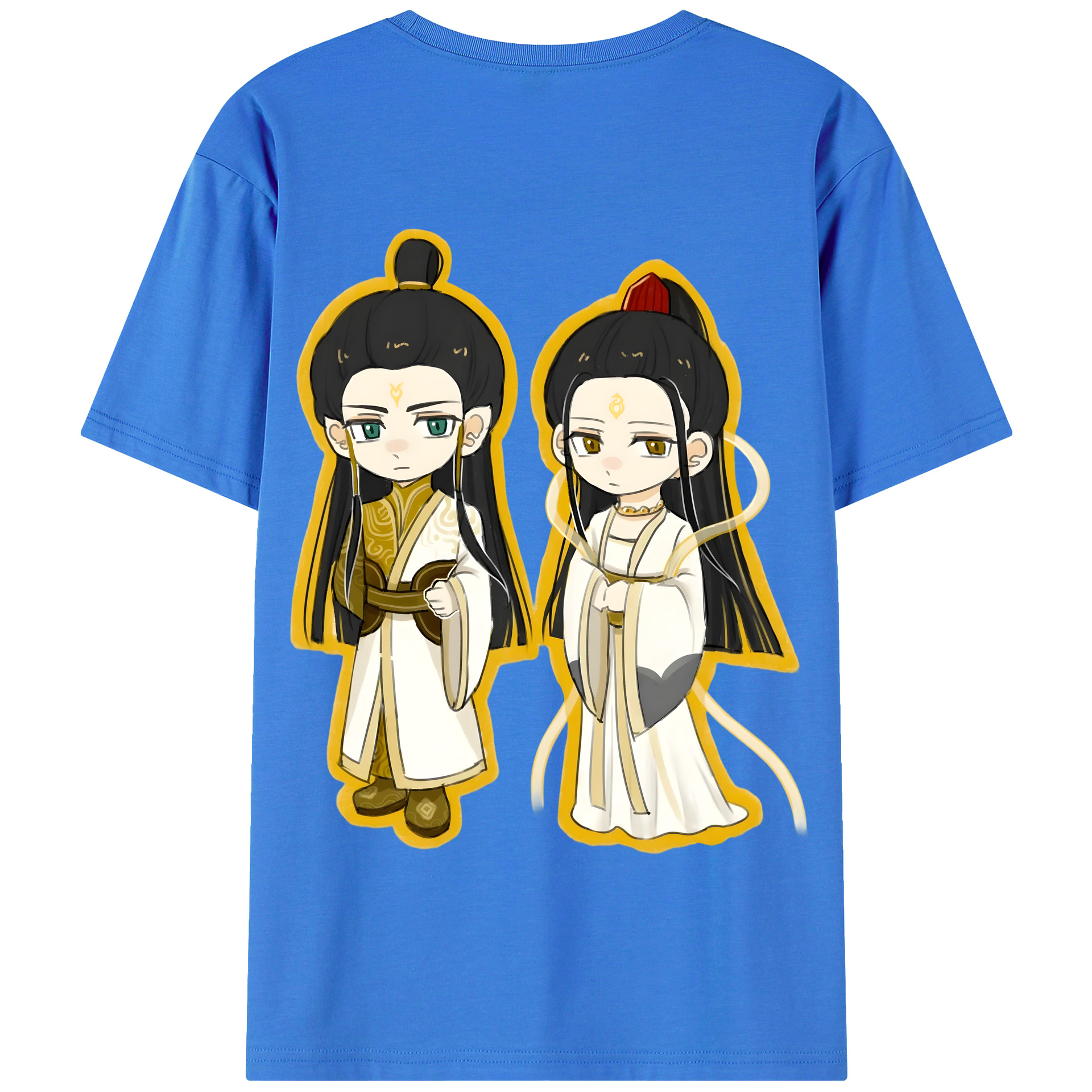 （画像用） Ne Zha 2 ナタ 魔童の大暴れ 綿100％半袖Tシャツ（背面プリント）