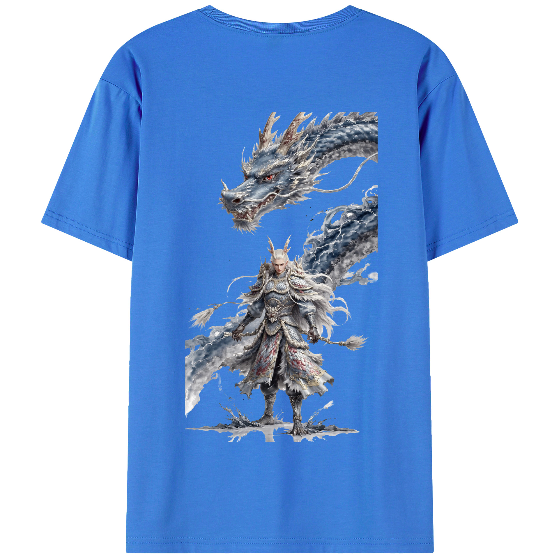 （画像用） Ne Zha 2 ナタ 魔童の大暴れ 綿100％半袖Tシャツ（背面プリント）