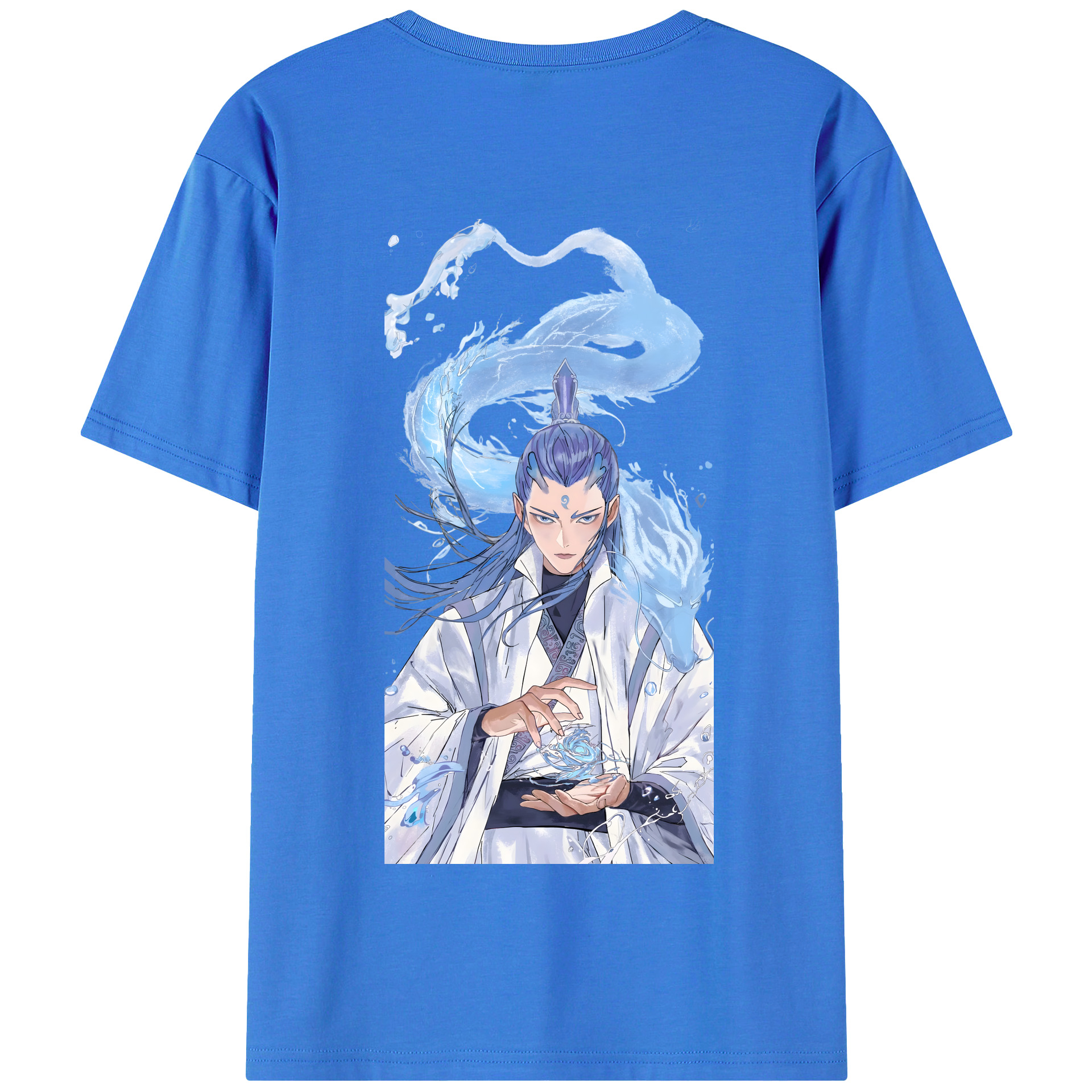 （画像用） Ne Zha 2 ナタ 魔童の大暴れ 綿100％半袖Tシャツ（背面プリント）