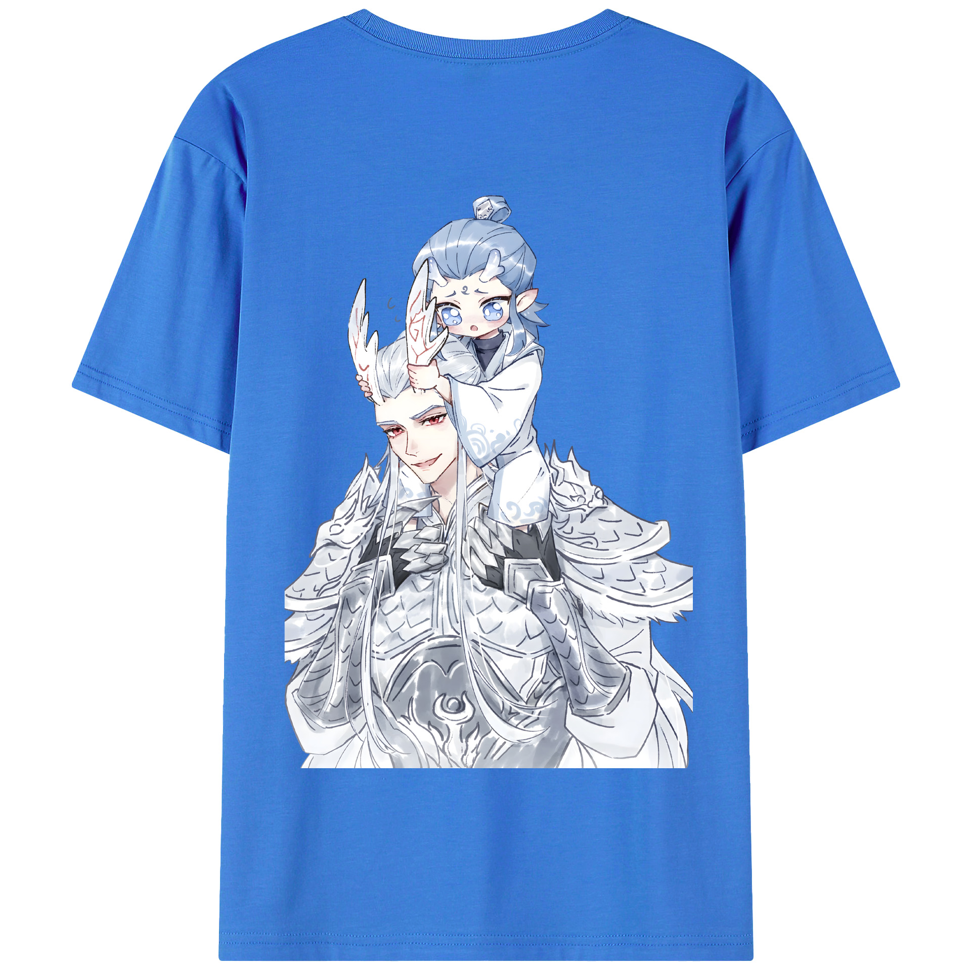 （画像用） Ne Zha 2 ナタ 魔童の大暴れ 綿100％半袖Tシャツ（背面プリント）