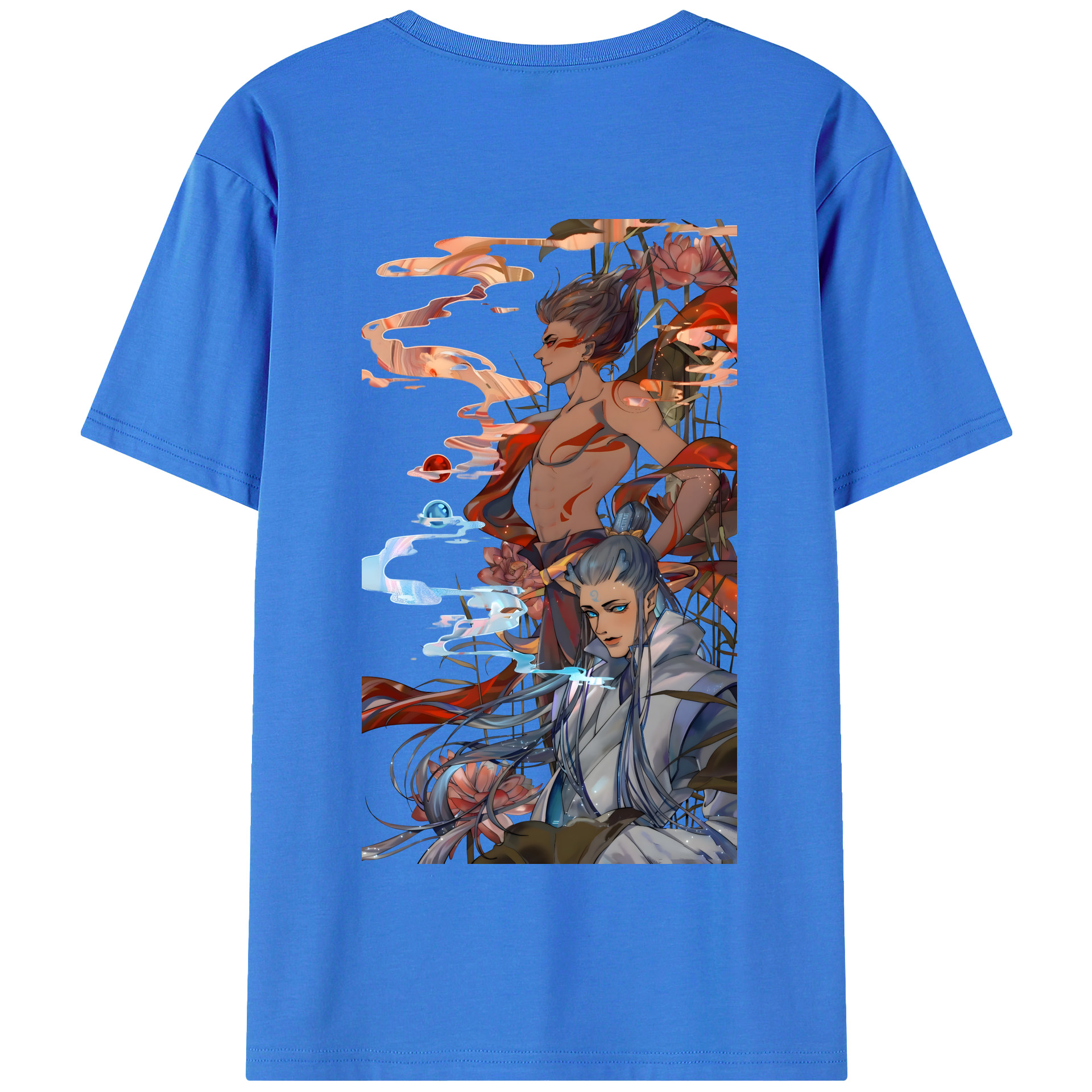 （画像用） Ne Zha 2 ナタ 魔童の大暴れ 綿100％半袖Tシャツ（背面プリント）