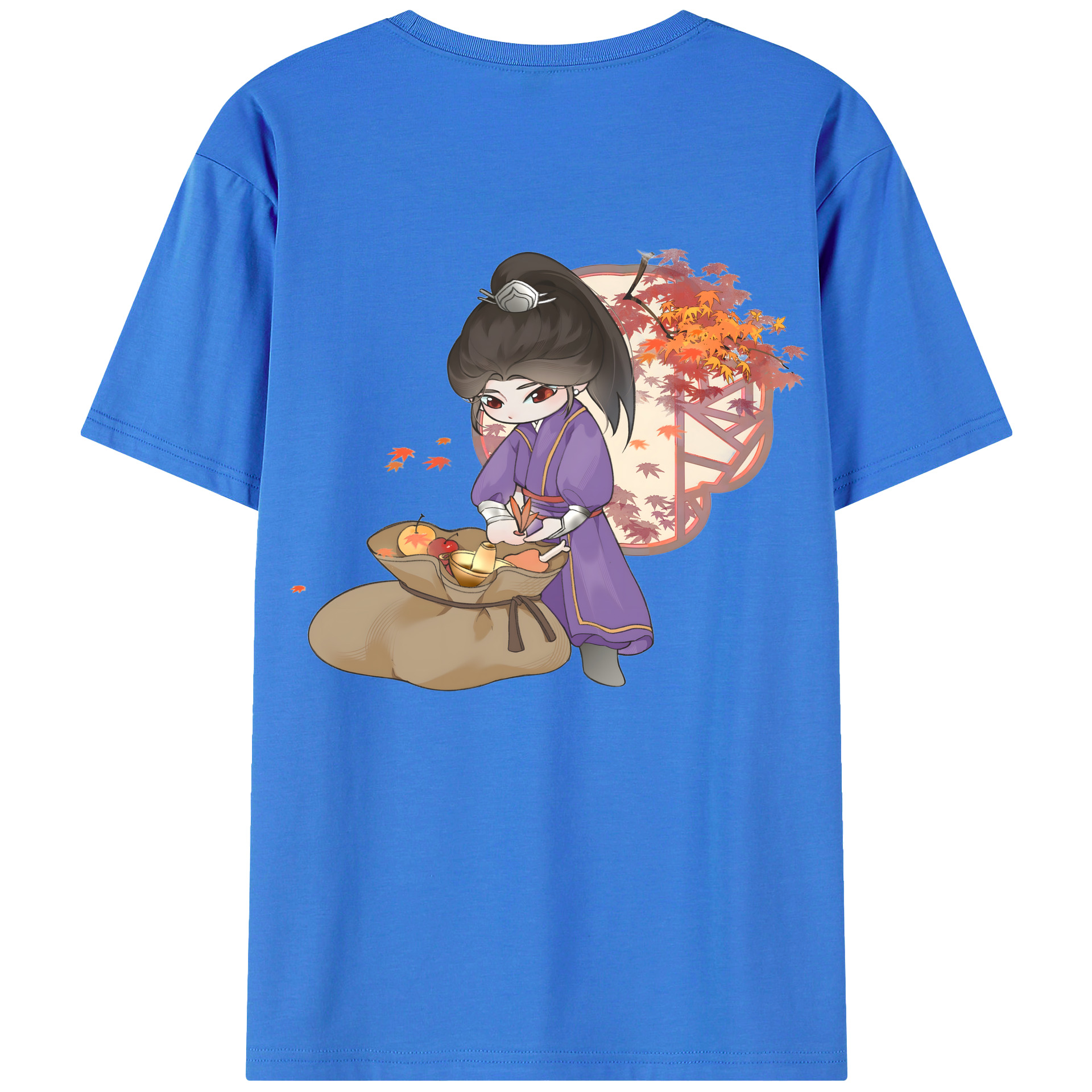 （画像用） Ne Zha 2 ナタ 魔童の大暴れ 綿100％半袖Tシャツ（背面プリント）