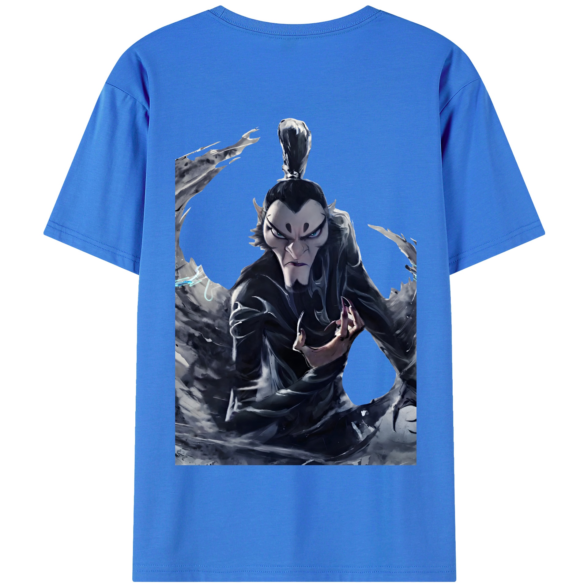 （画像用） Ne Zha 2 ナタ 魔童の大暴れ 綿100％半袖Tシャツ（背面プリント）