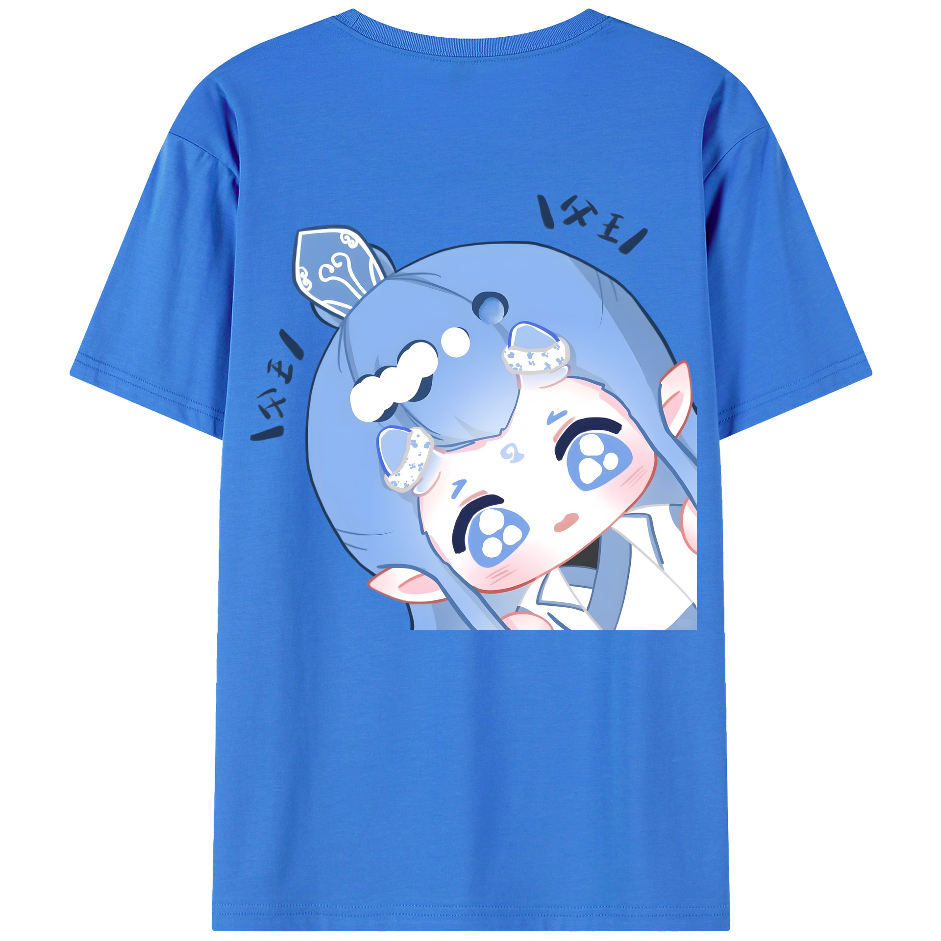 （画像用） Ne Zha 2 ナタ 魔童の大暴れ 綿100％半袖Tシャツ（背面プリント）