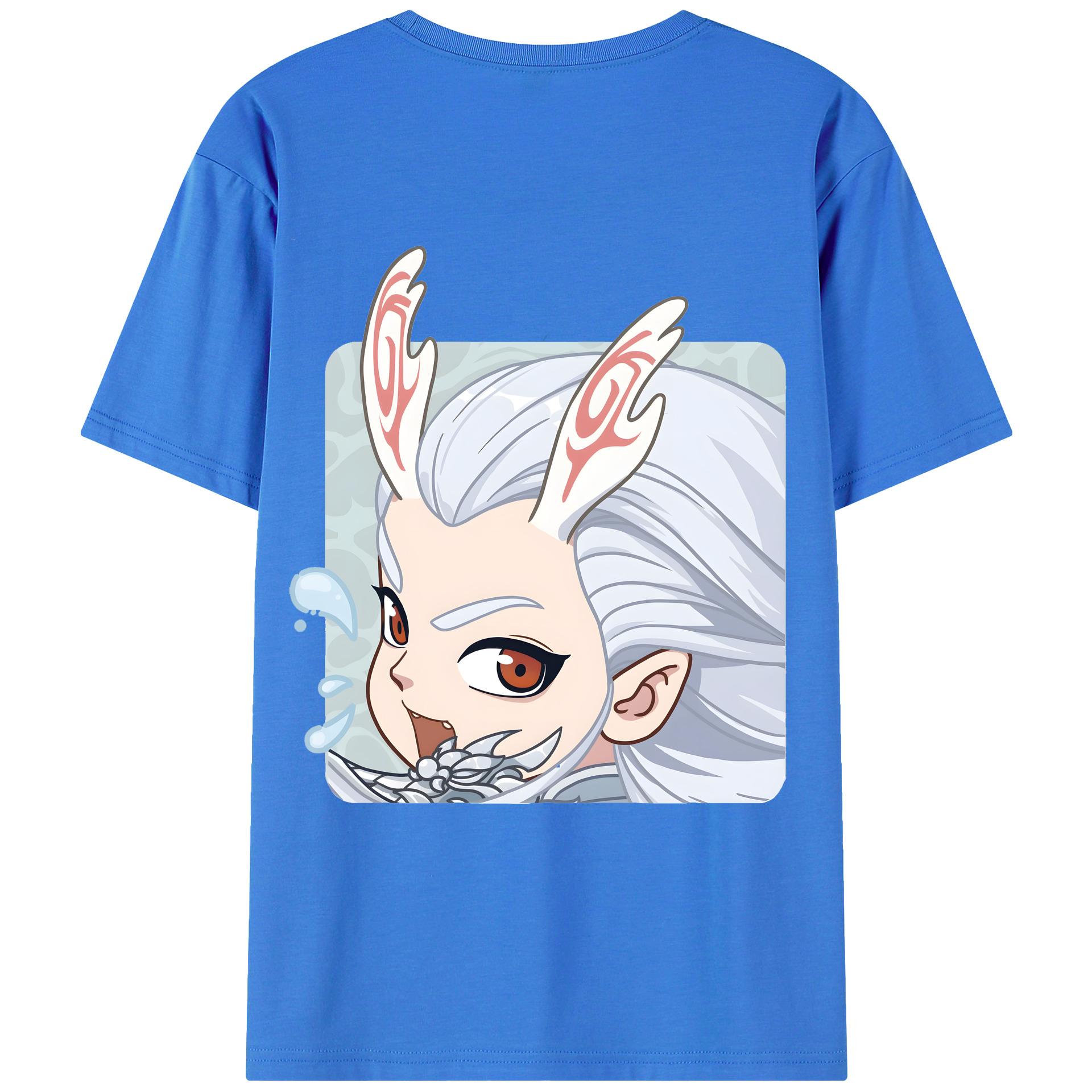 （画像用） Ne Zha 2 ナタ 魔童の大暴れ 綿100％半袖Tシャツ（背面プリント）