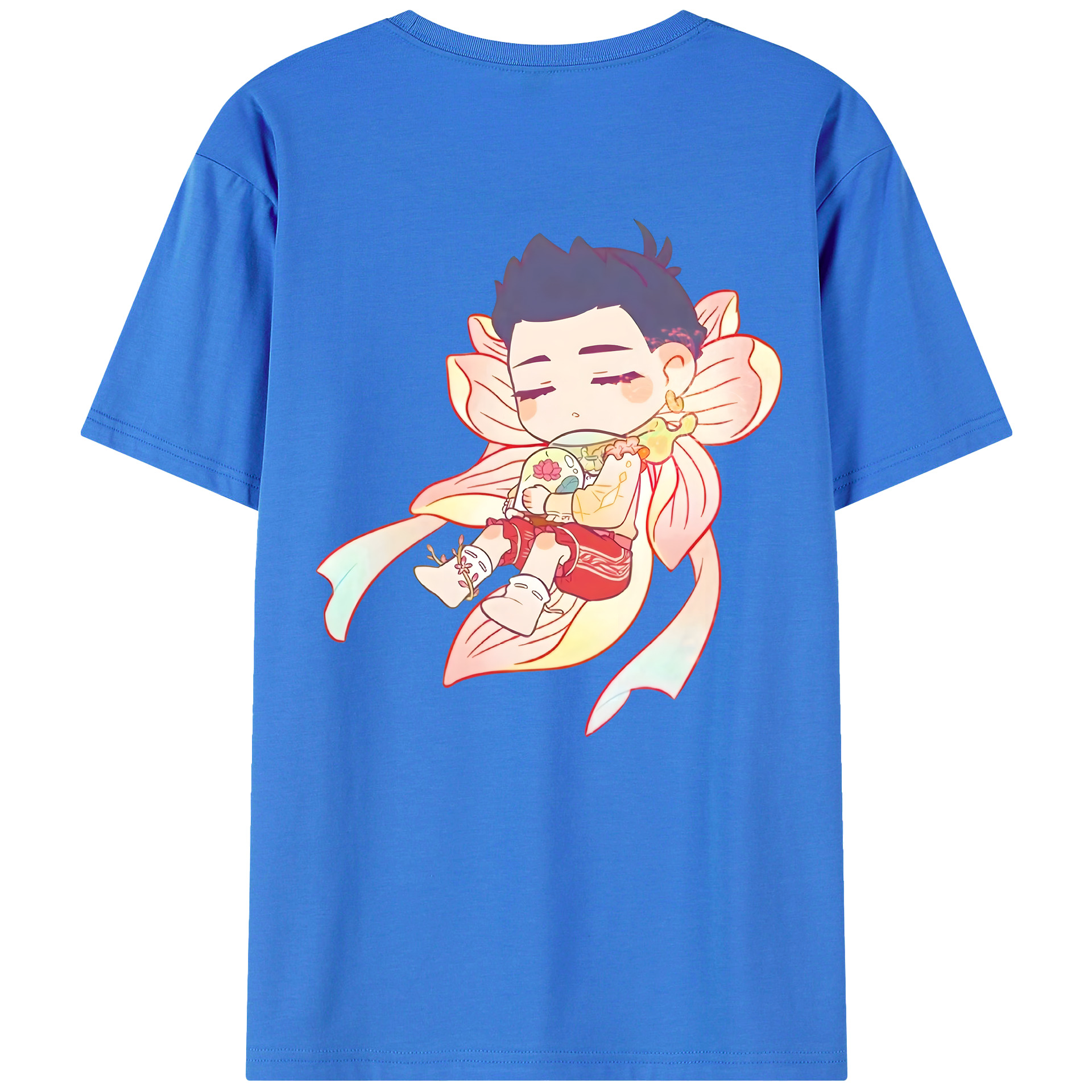 （画像用） Ne Zha 2 ナタ 魔童の大暴れ 綿100％半袖Tシャツ（背面プリント）