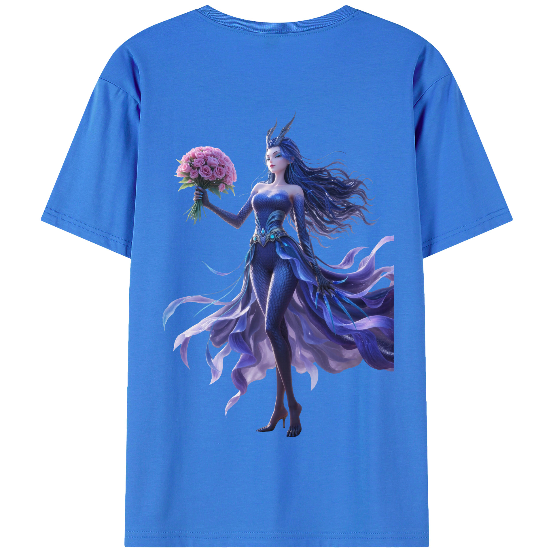 （画像用） Ne Zha 2 ナタ 魔童の大暴れ 綿100％半袖Tシャツ（背面プリント）