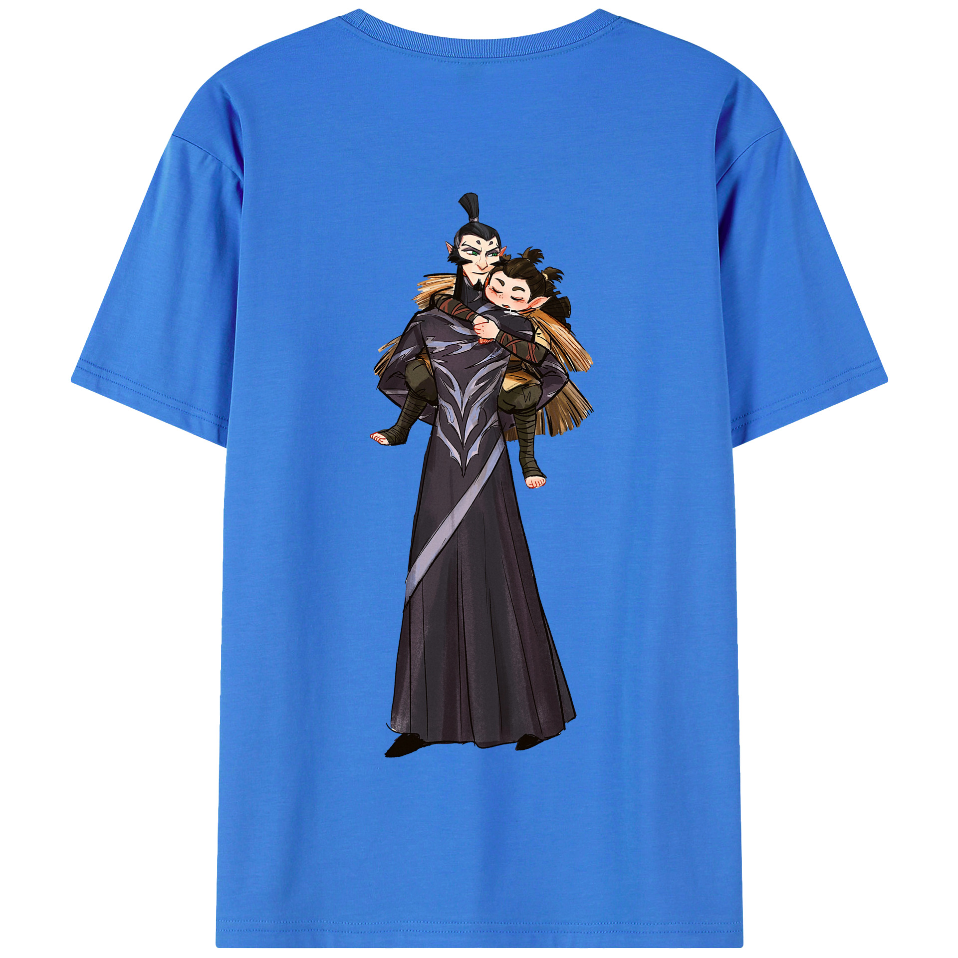 （画像用） Ne Zha 2 ナタ 魔童の大暴れ 綿100％半袖Tシャツ（背面プリント）