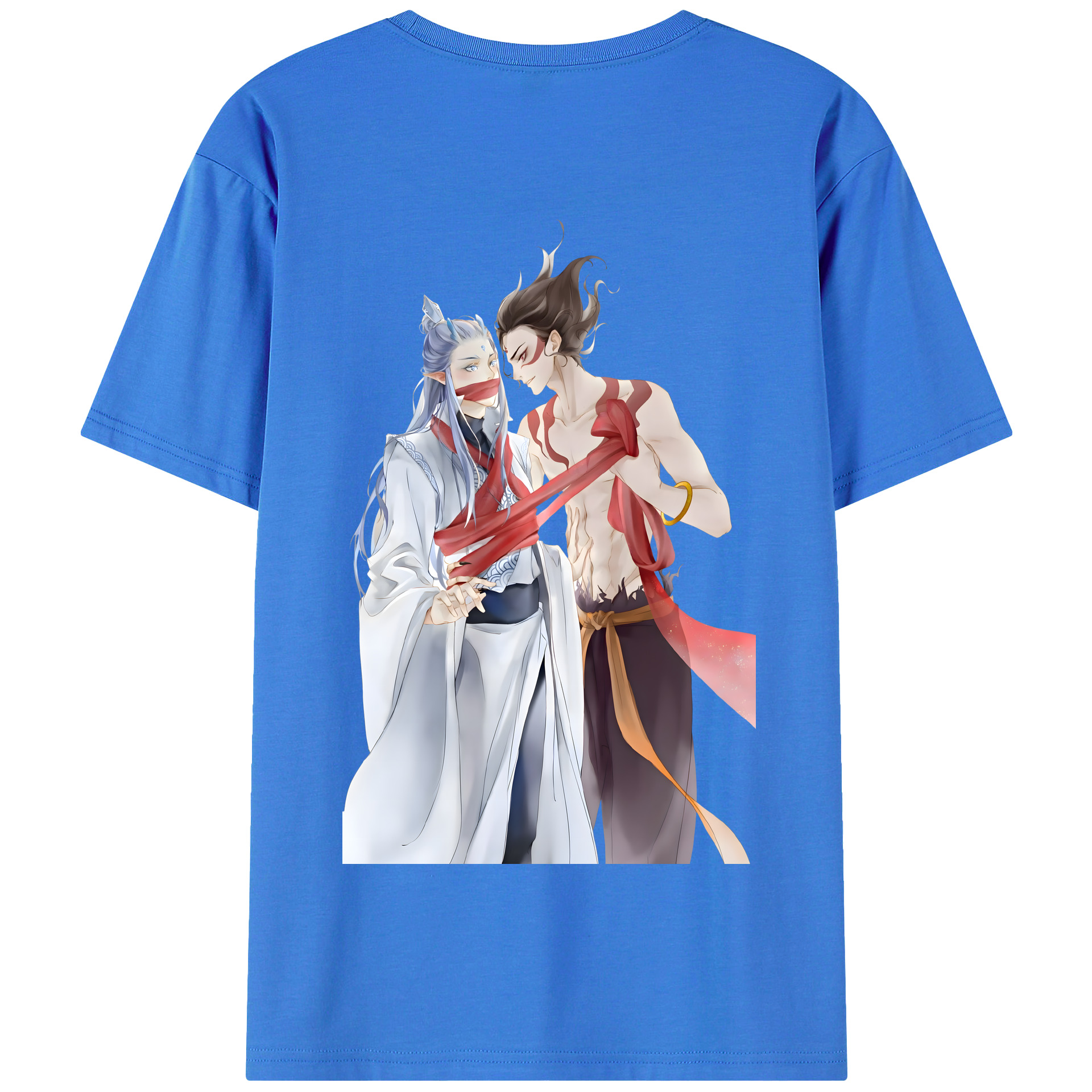 （画像用） Ne Zha 2 ナタ 魔童の大暴れ 綿100％半袖Tシャツ（背面プリント）