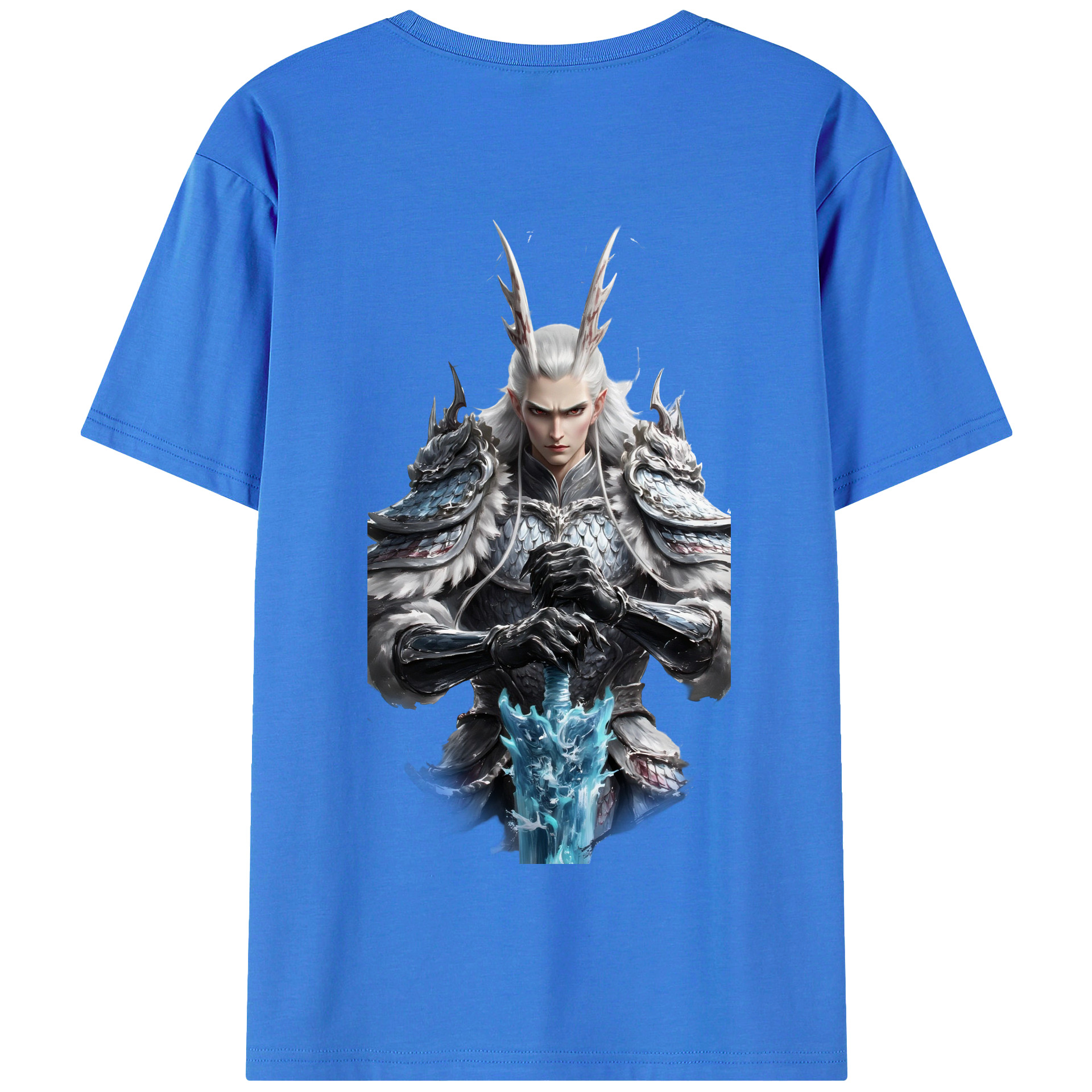 （画像用） Ne Zha 2 ナタ 魔童の大暴れ 綿100％半袖Tシャツ（背面プリント）