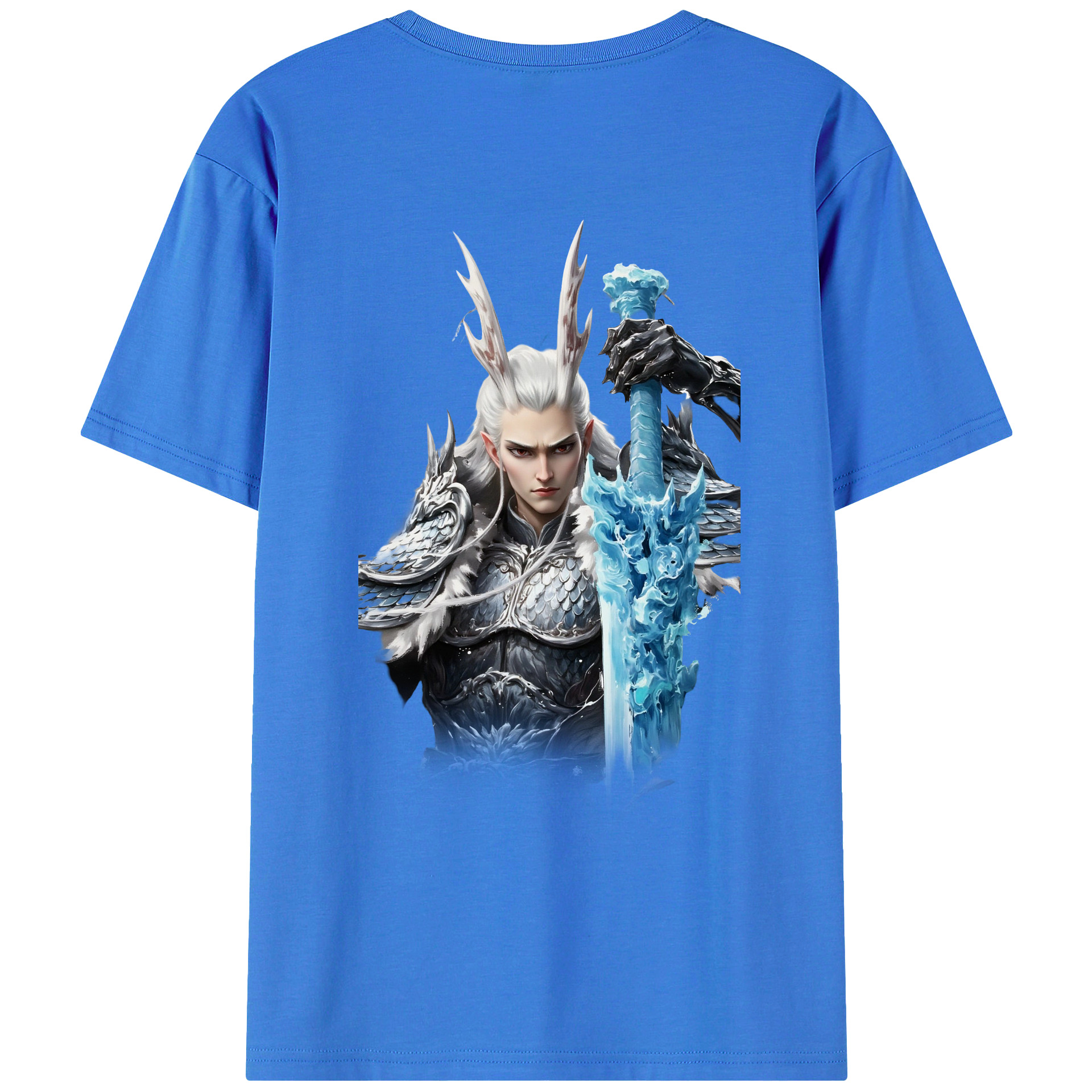 （画像用） Ne Zha 2 ナタ 魔童の大暴れ 綿100％半袖Tシャツ（背面プリント）