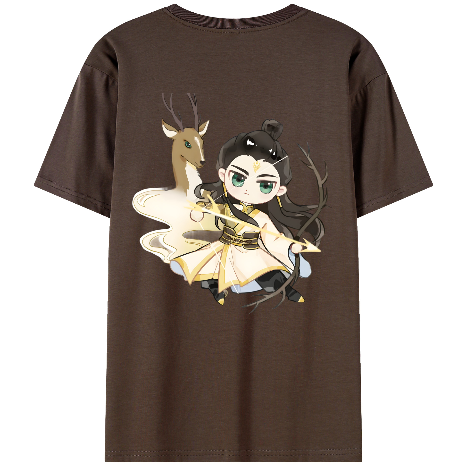 （画像用） Ne Zha 2 ナタ 魔童の大暴れ 綿100％半袖Tシャツ（背面プリント）