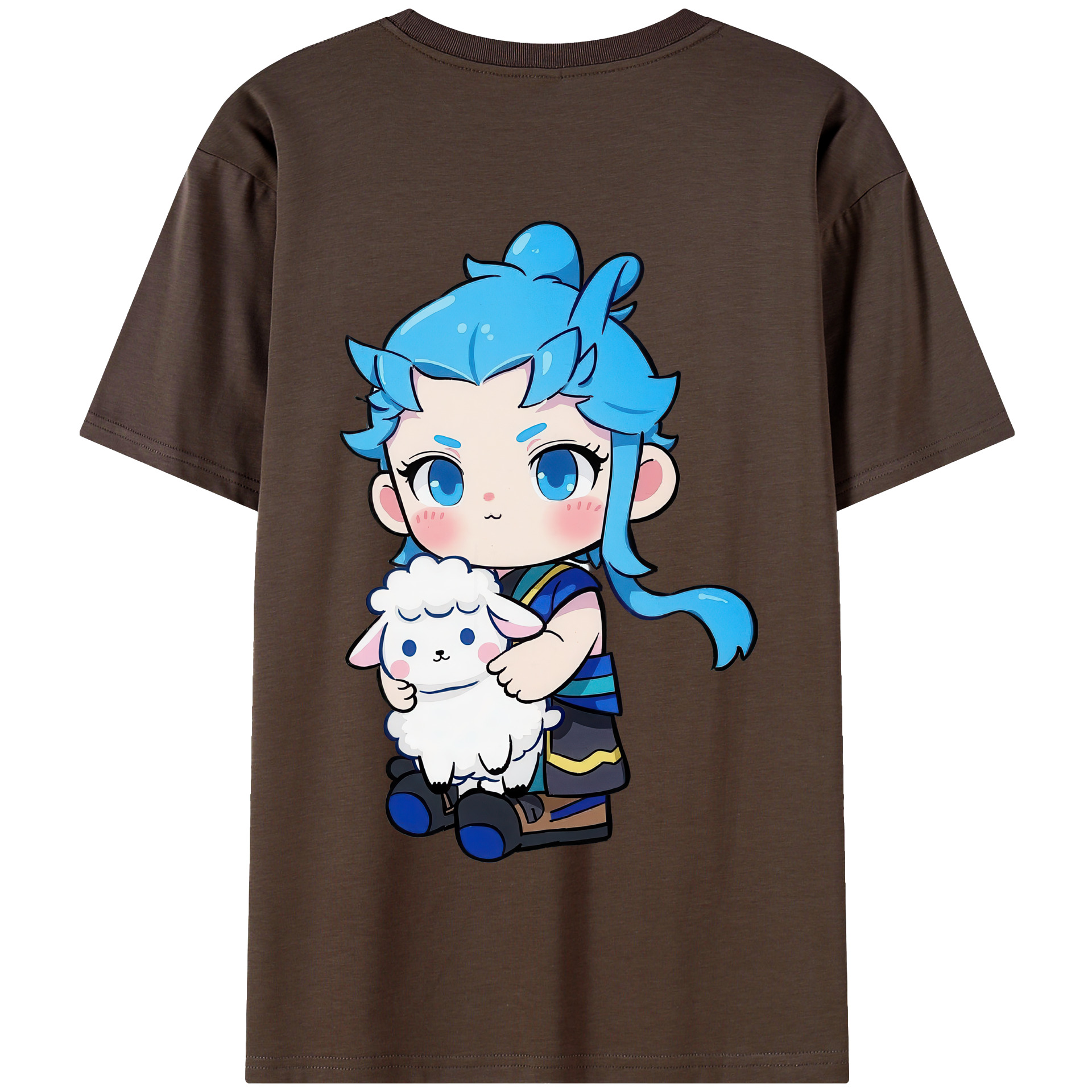 （画像用） Ne Zha 2 ナタ 魔童の大暴れ 綿100％半袖Tシャツ（背面プリント）