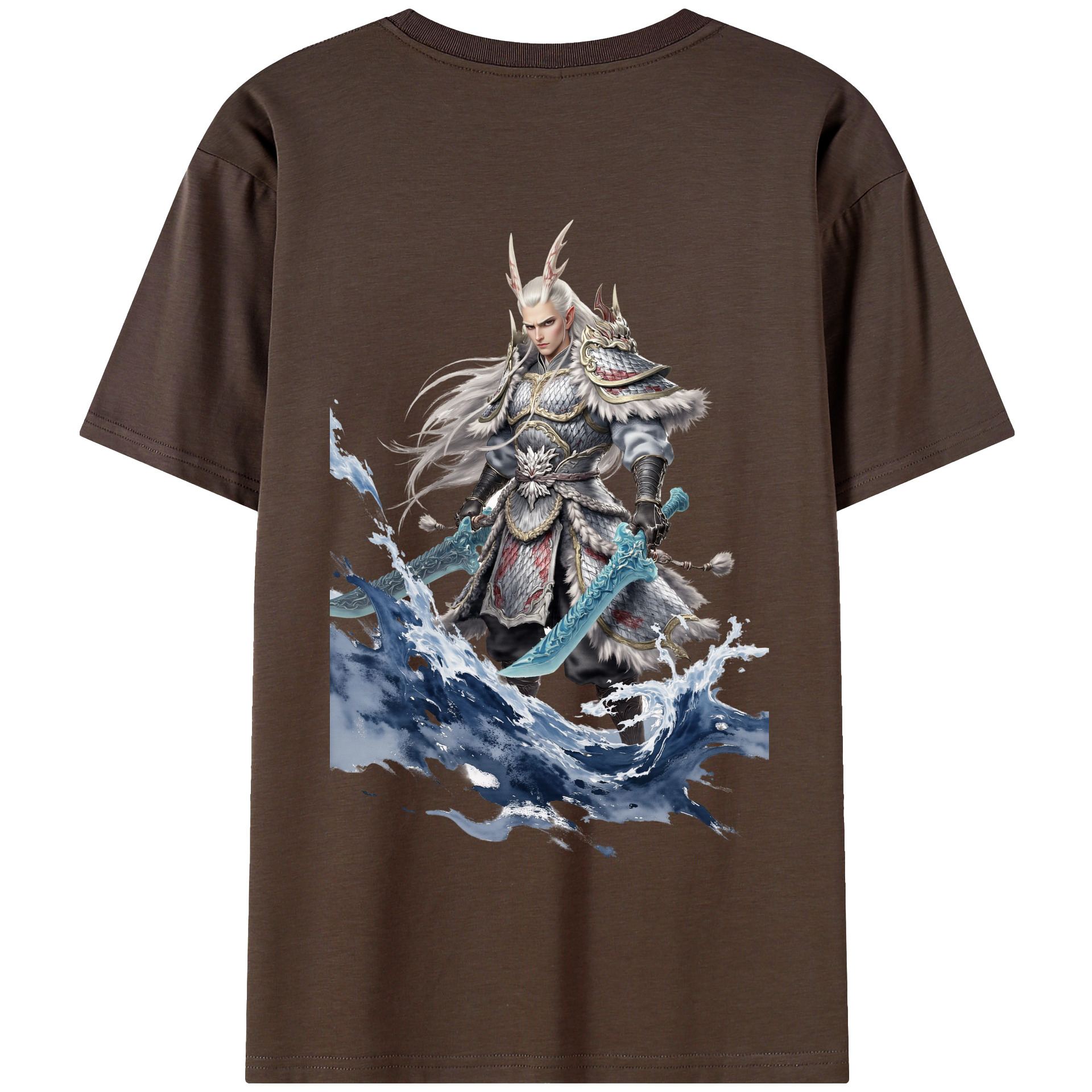 （画像用） Ne Zha 2 ナタ 魔童の大暴れ 綿100％半袖Tシャツ（背面プリント）