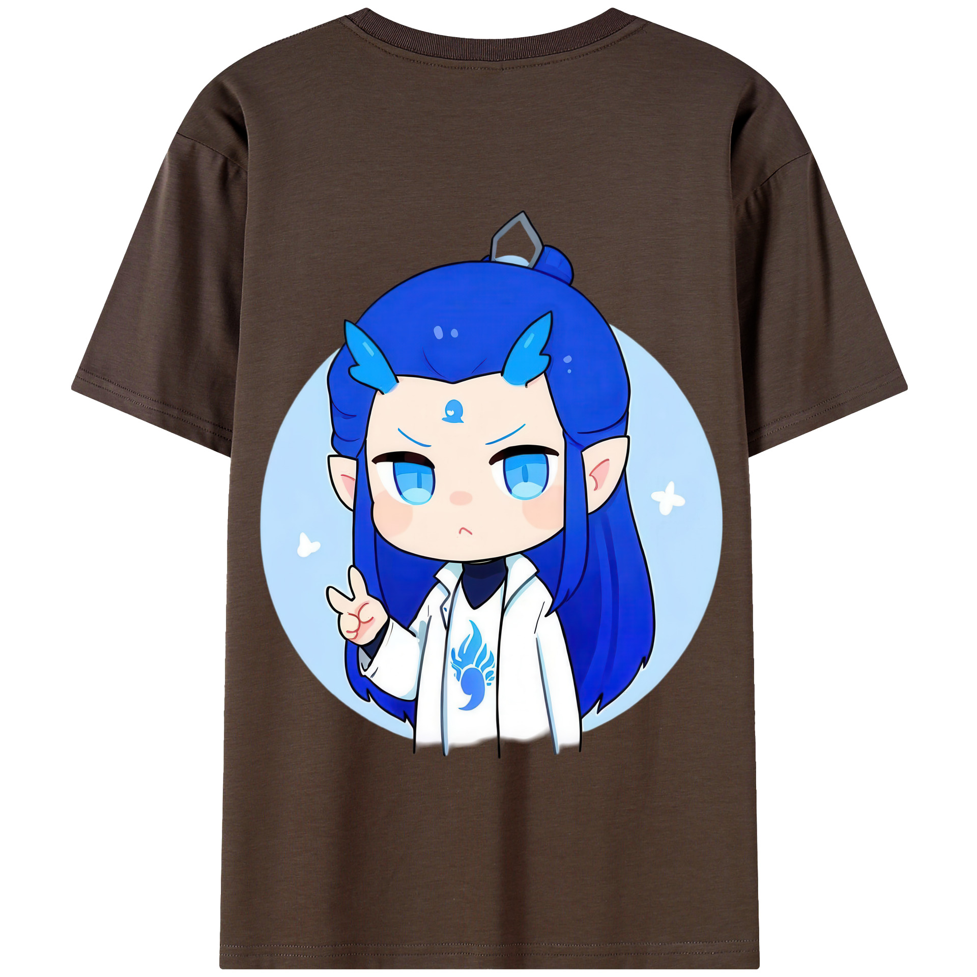 （画像用） Ne Zha 2 ナタ 魔童の大暴れ 綿100％半袖Tシャツ（背面プリント）
