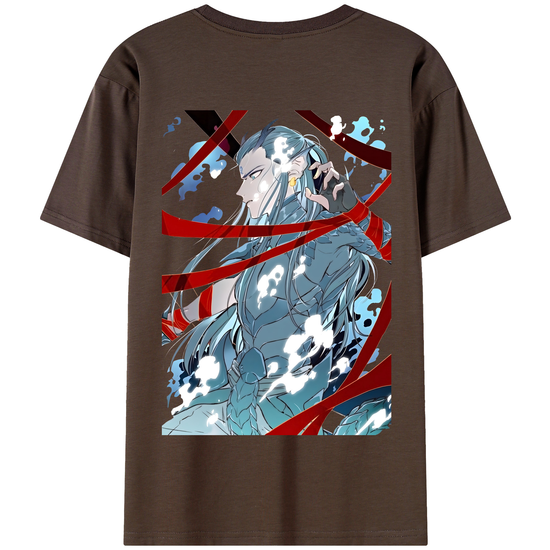 （画像用） Ne Zha 2 ナタ 魔童の大暴れ 綿100％半袖Tシャツ（背面プリント）