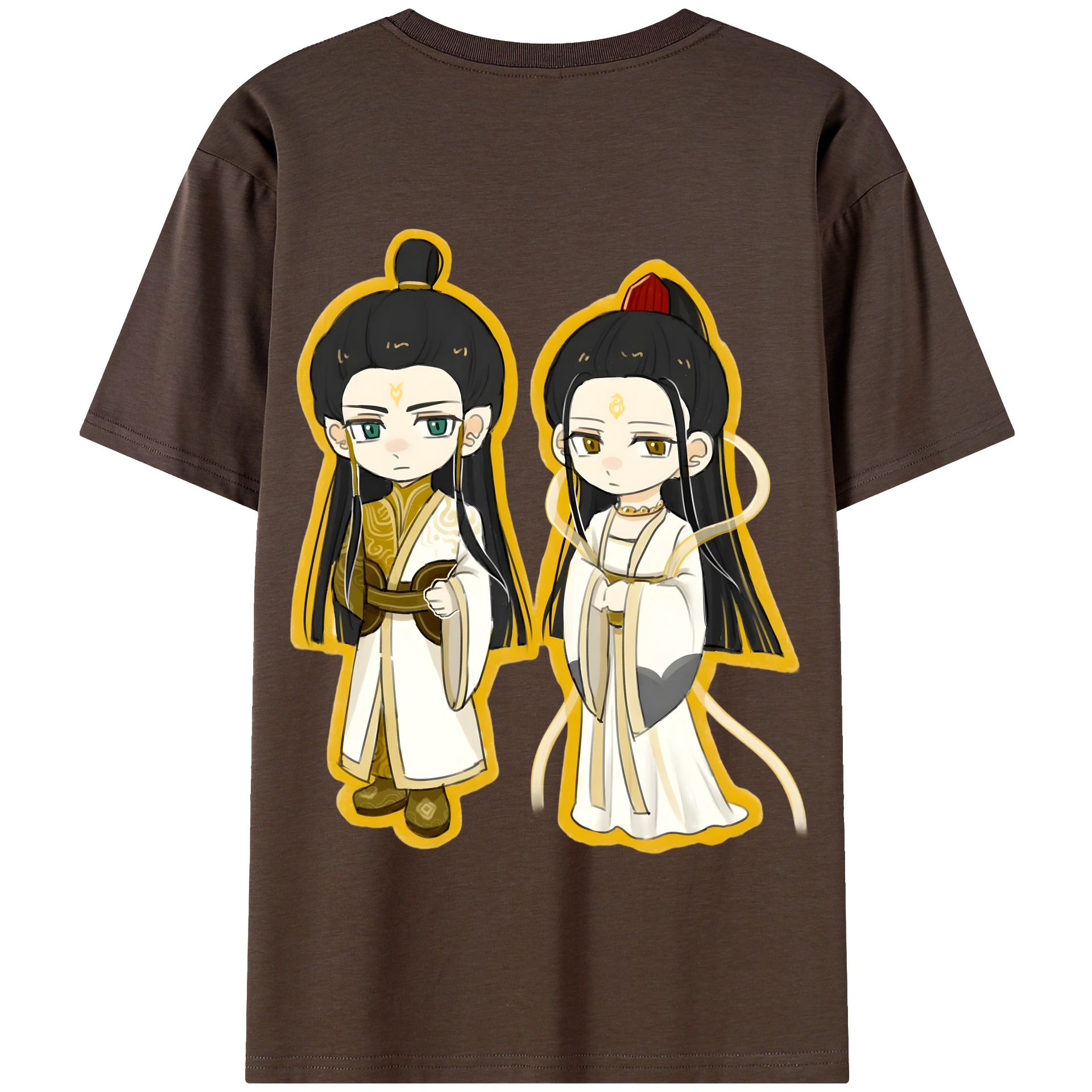 （画像用） Ne Zha 2 ナタ 魔童の大暴れ 綿100％半袖Tシャツ（背面プリント）