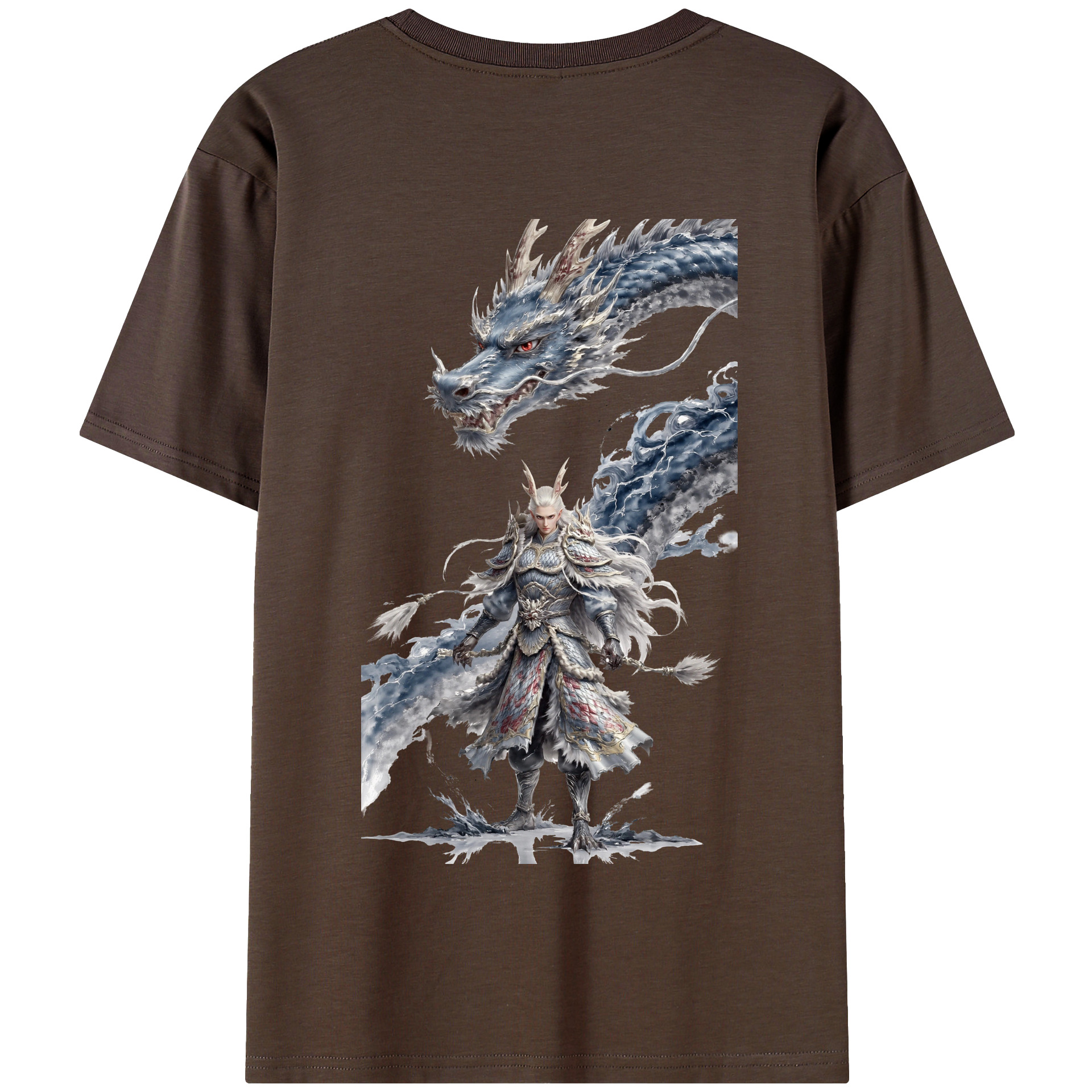 （画像用） Ne Zha 2 ナタ 魔童の大暴れ 綿100％半袖Tシャツ（背面プリント）