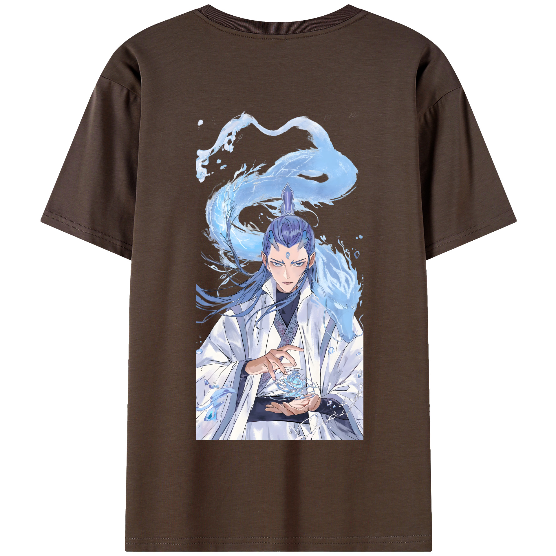 （画像用） Ne Zha 2 ナタ 魔童の大暴れ 綿100％半袖Tシャツ（背面プリント）