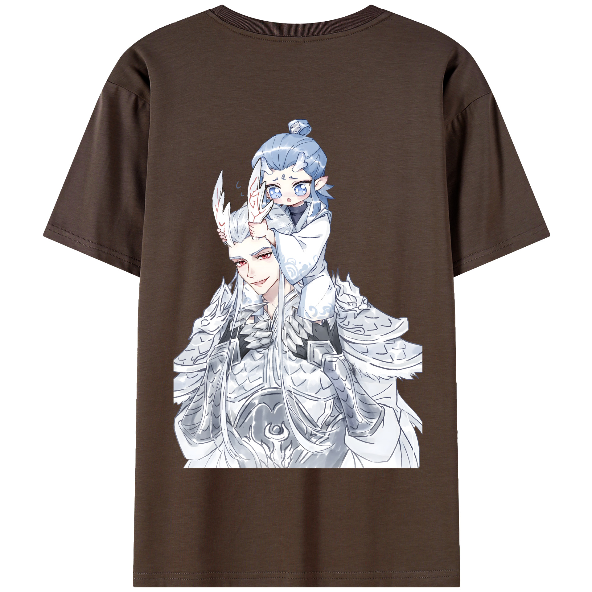 （画像用） Ne Zha 2 ナタ 魔童の大暴れ 綿100％半袖Tシャツ（背面プリント）