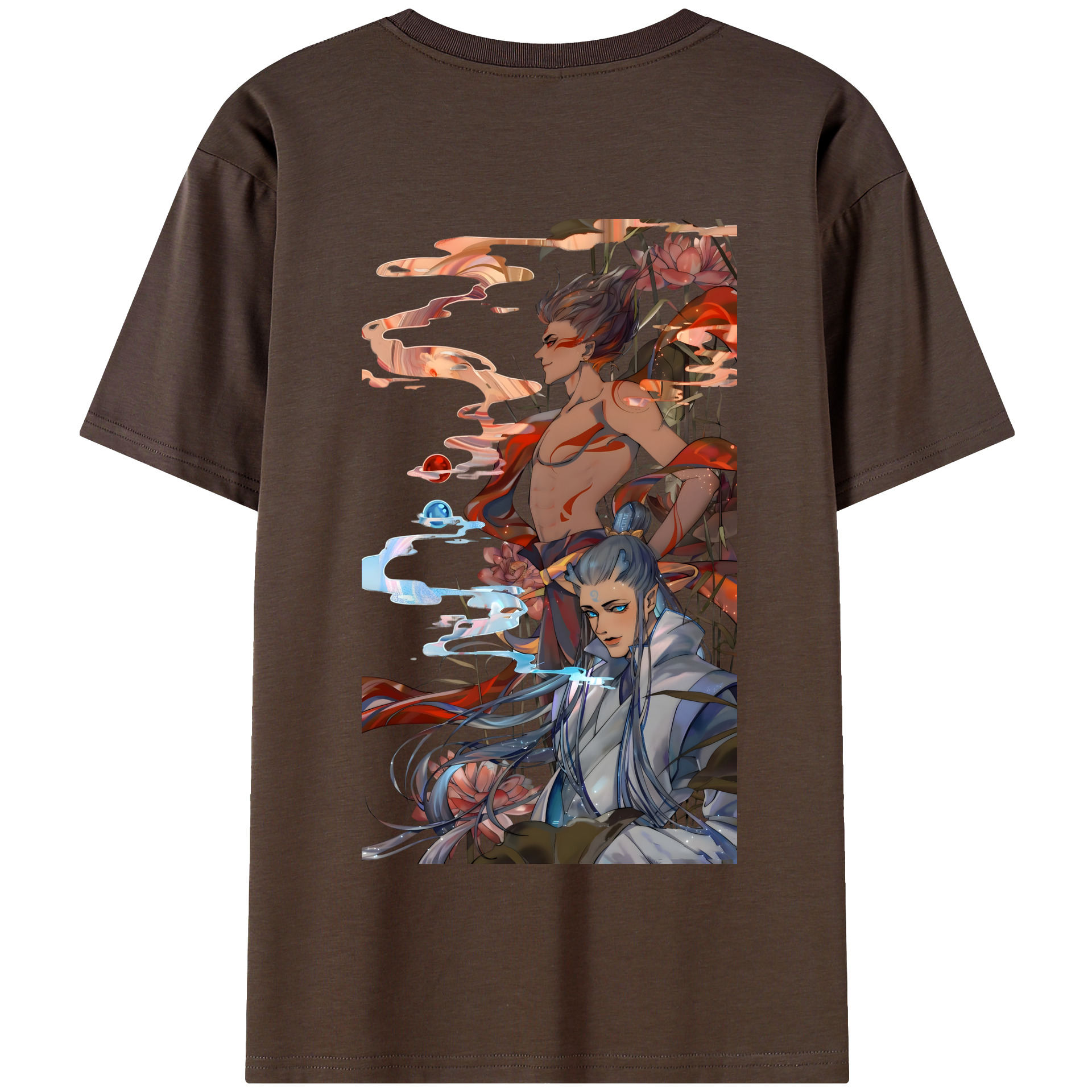 （画像用） Ne Zha 2 ナタ 魔童の大暴れ 綿100％半袖Tシャツ（背面プリント）