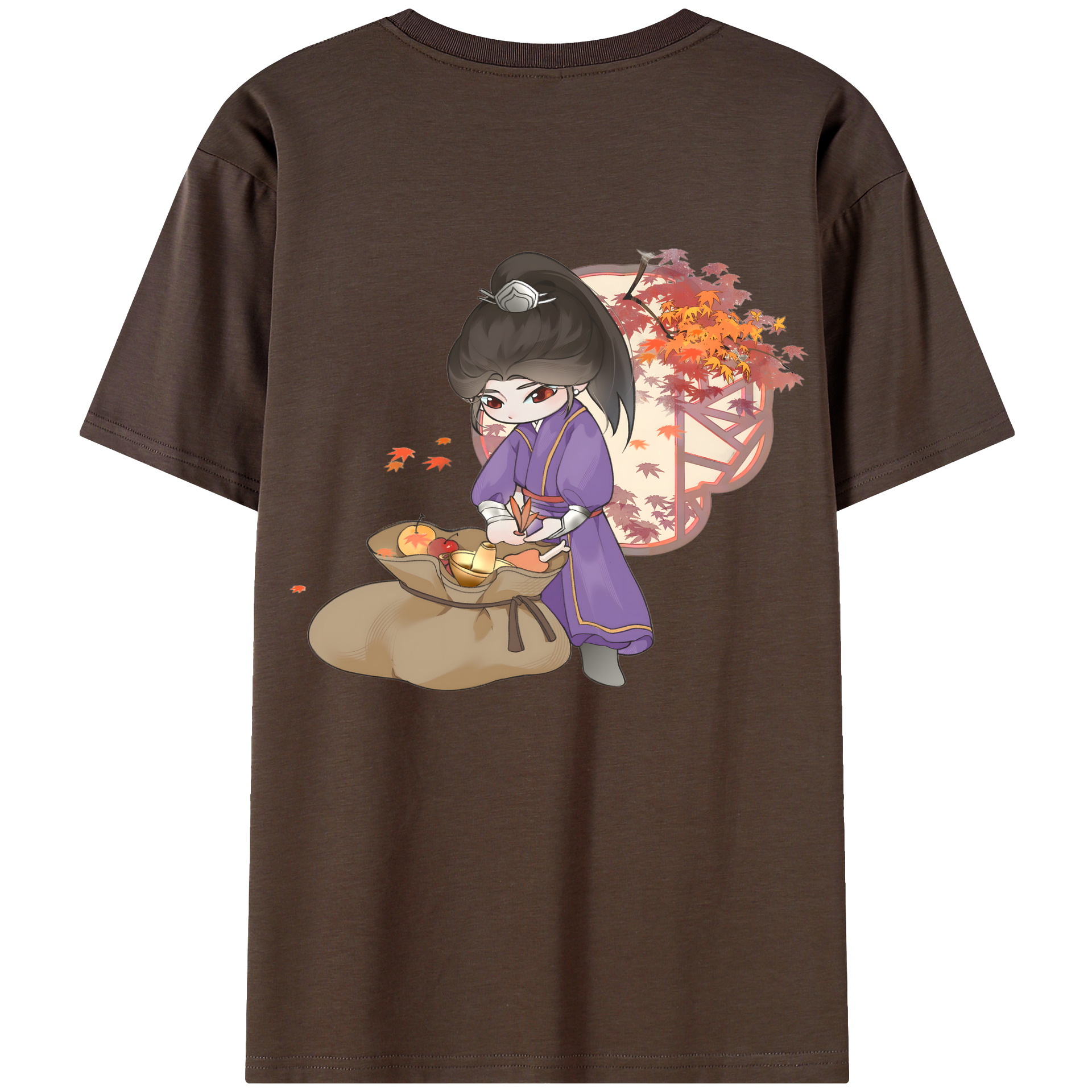 （画像用） Ne Zha 2 ナタ 魔童の大暴れ 綿100％半袖Tシャツ（背面プリント）