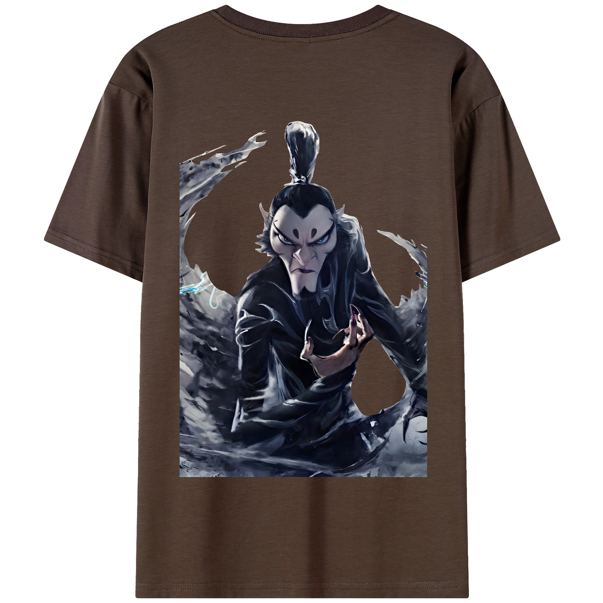 （画像用） Ne Zha 2 ナタ 魔童の大暴れ 綿100％半袖Tシャツ（背面プリント）