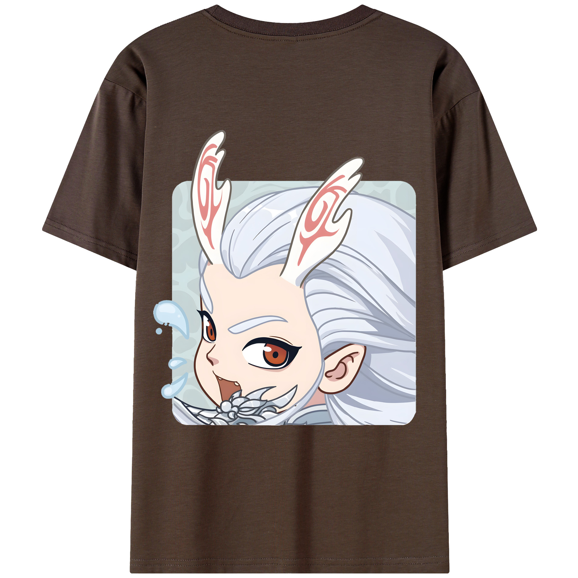 （画像用） Ne Zha 2 ナタ 魔童の大暴れ 綿100％半袖Tシャツ（背面プリント）