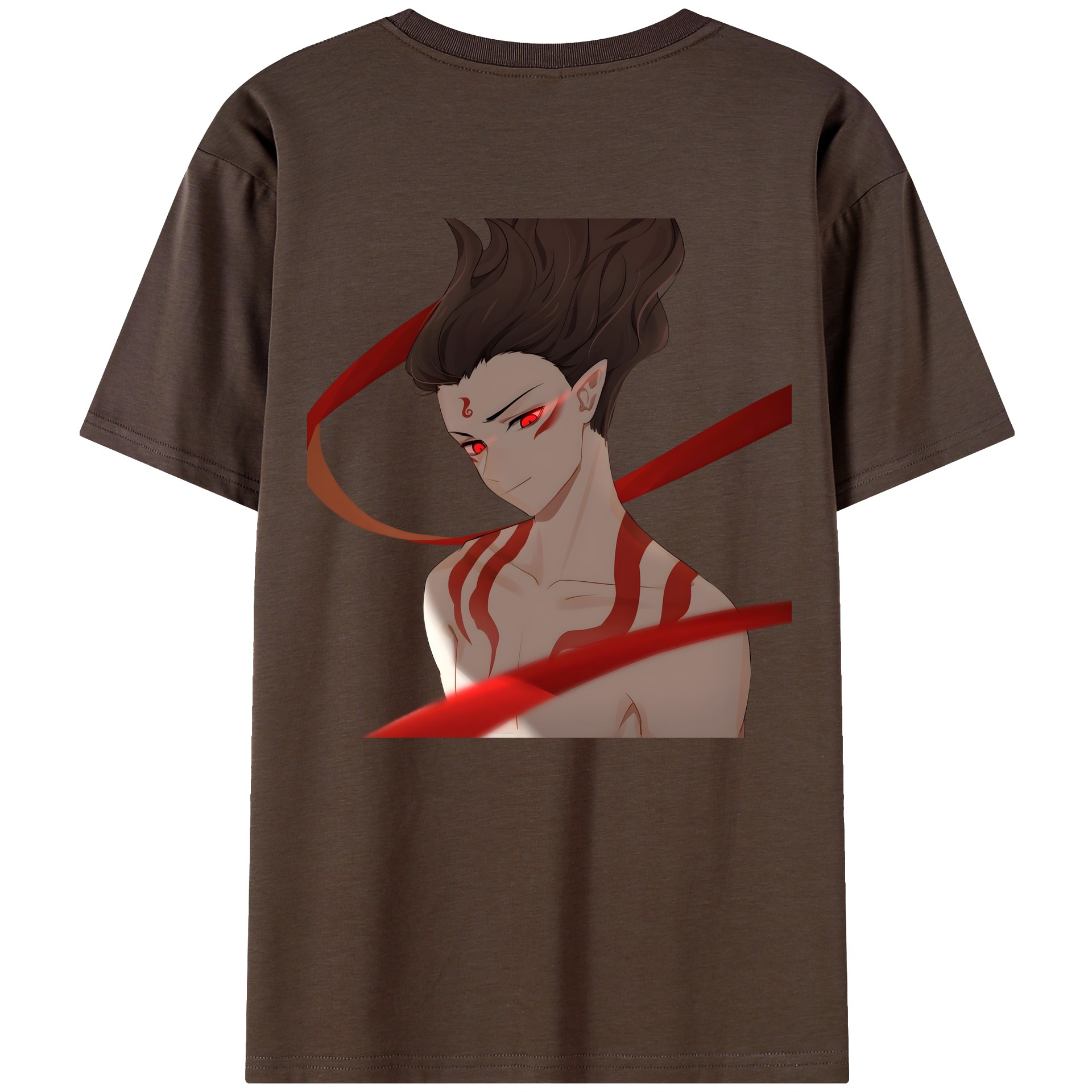 （画像用） Ne Zha 2 ナタ 魔童の大暴れ 綿100％半袖Tシャツ（背面プリント）