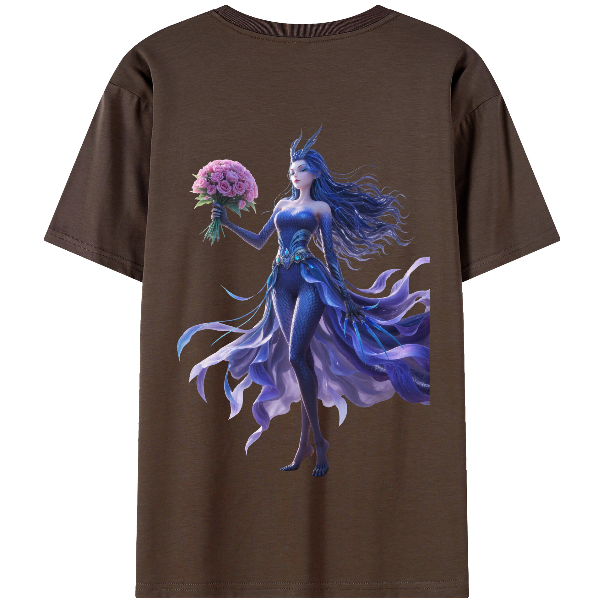 （画像用） Ne Zha 2 ナタ 魔童の大暴れ 綿100％半袖Tシャツ（背面プリント）