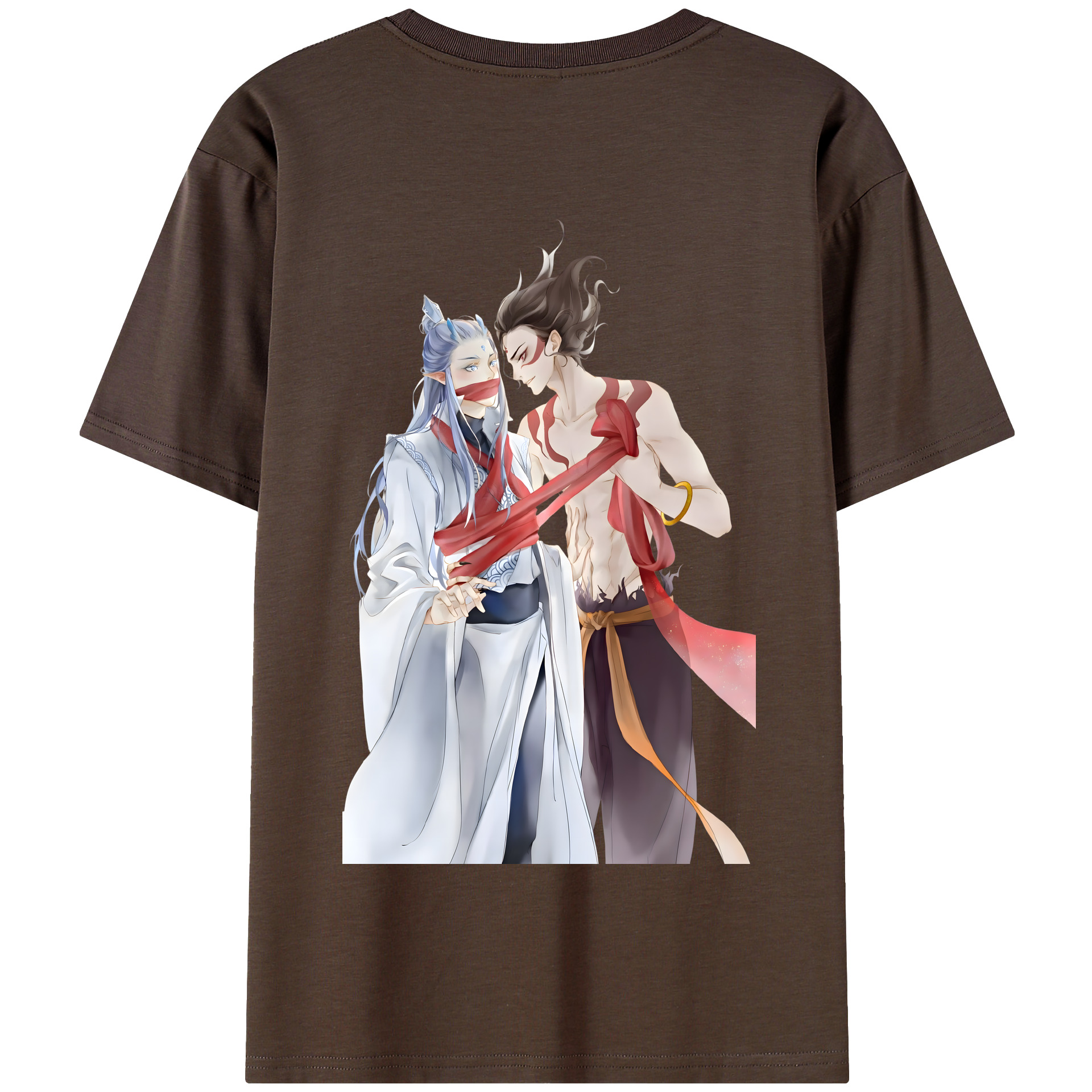 （画像用） Ne Zha 2 ナタ 魔童の大暴れ 綿100％半袖Tシャツ（背面プリント）