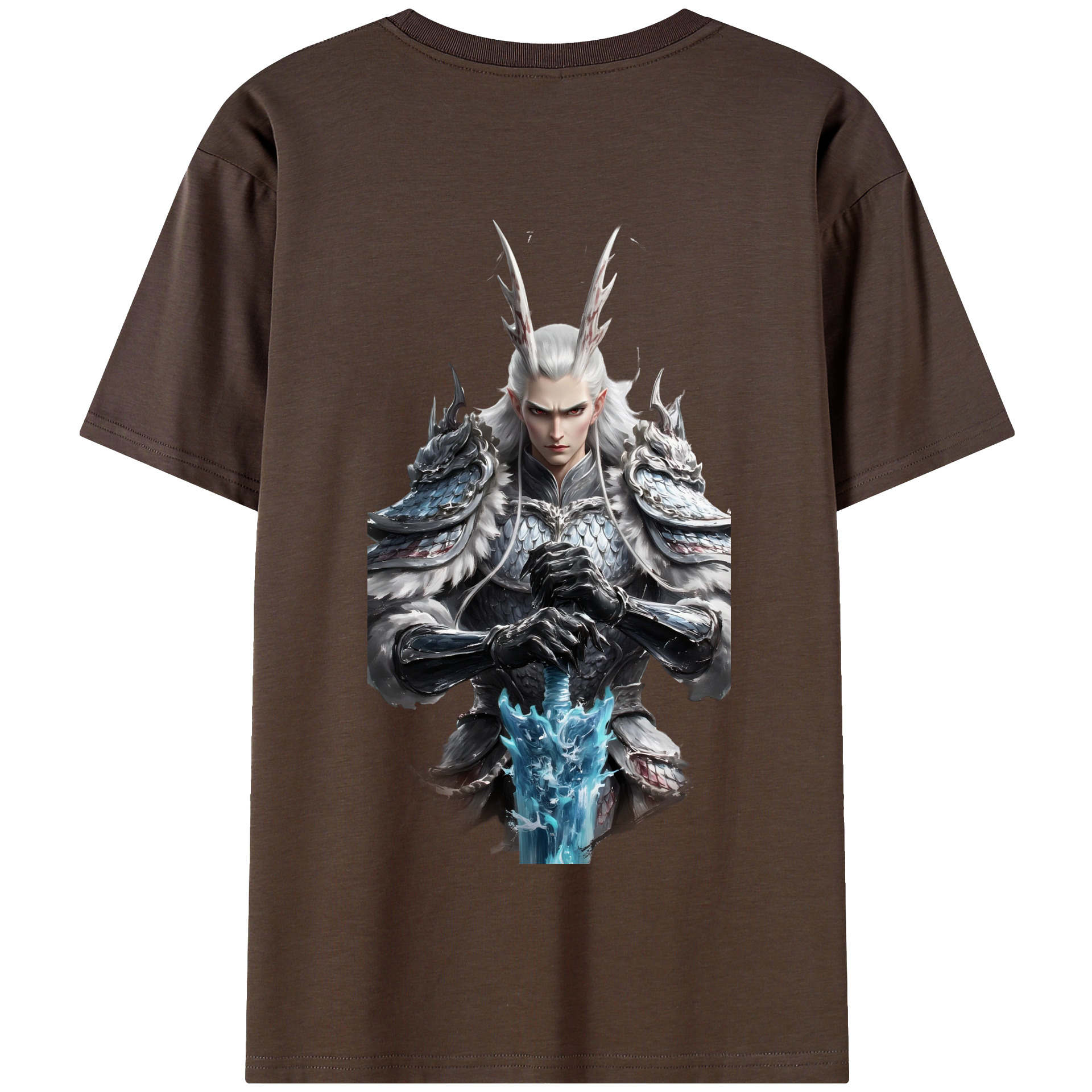 （画像用） Ne Zha 2 ナタ 魔童の大暴れ 綿100％半袖Tシャツ（背面プリント）