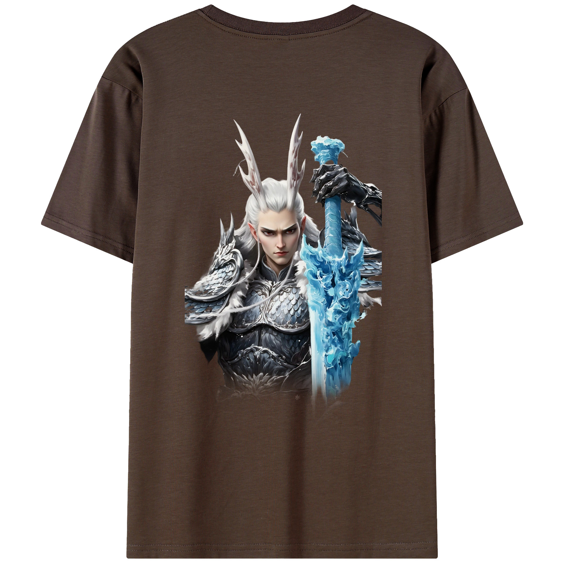 （画像用） Ne Zha 2 ナタ 魔童の大暴れ 綿100％半袖Tシャツ（背面プリント）