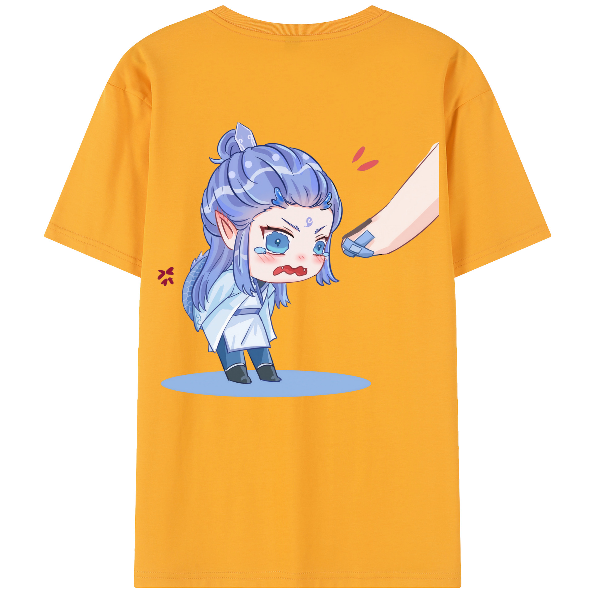 （画像用） Ne Zha 2 ナタ 魔童の大暴れ 綿100％半袖Tシャツ（背面プリント）