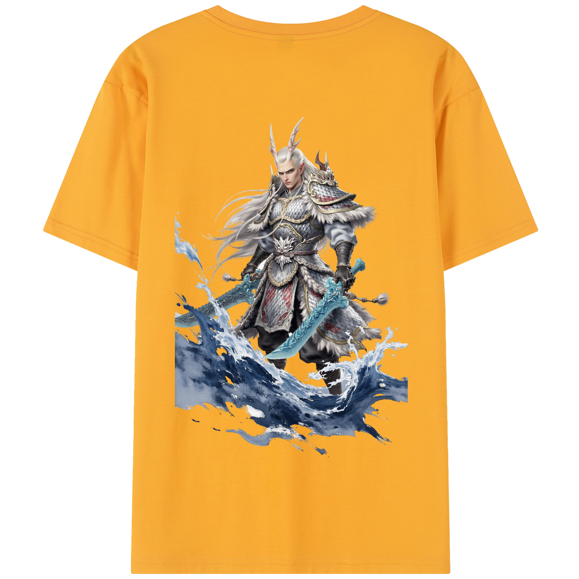 （画像用） Ne Zha 2 ナタ 魔童の大暴れ 綿100％半袖Tシャツ（背面プリント）