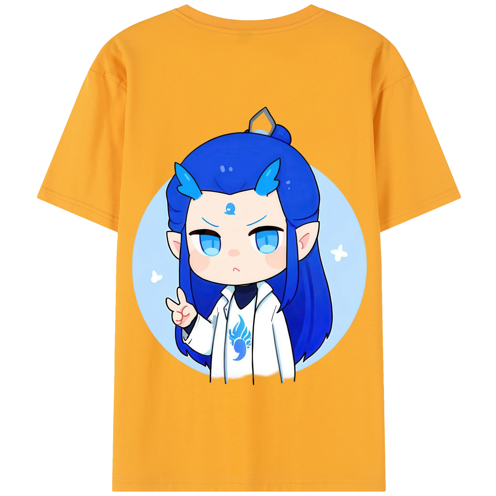 （画像用） Ne Zha 2 ナタ 魔童の大暴れ 綿100％半袖Tシャツ（背面プリント）