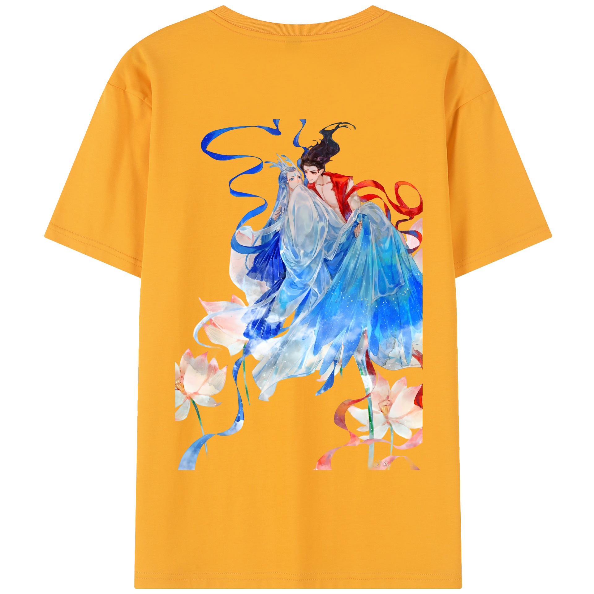 （画像用） Ne Zha 2 ナタ 魔童の大暴れ 綿100％半袖Tシャツ（背面プリント）